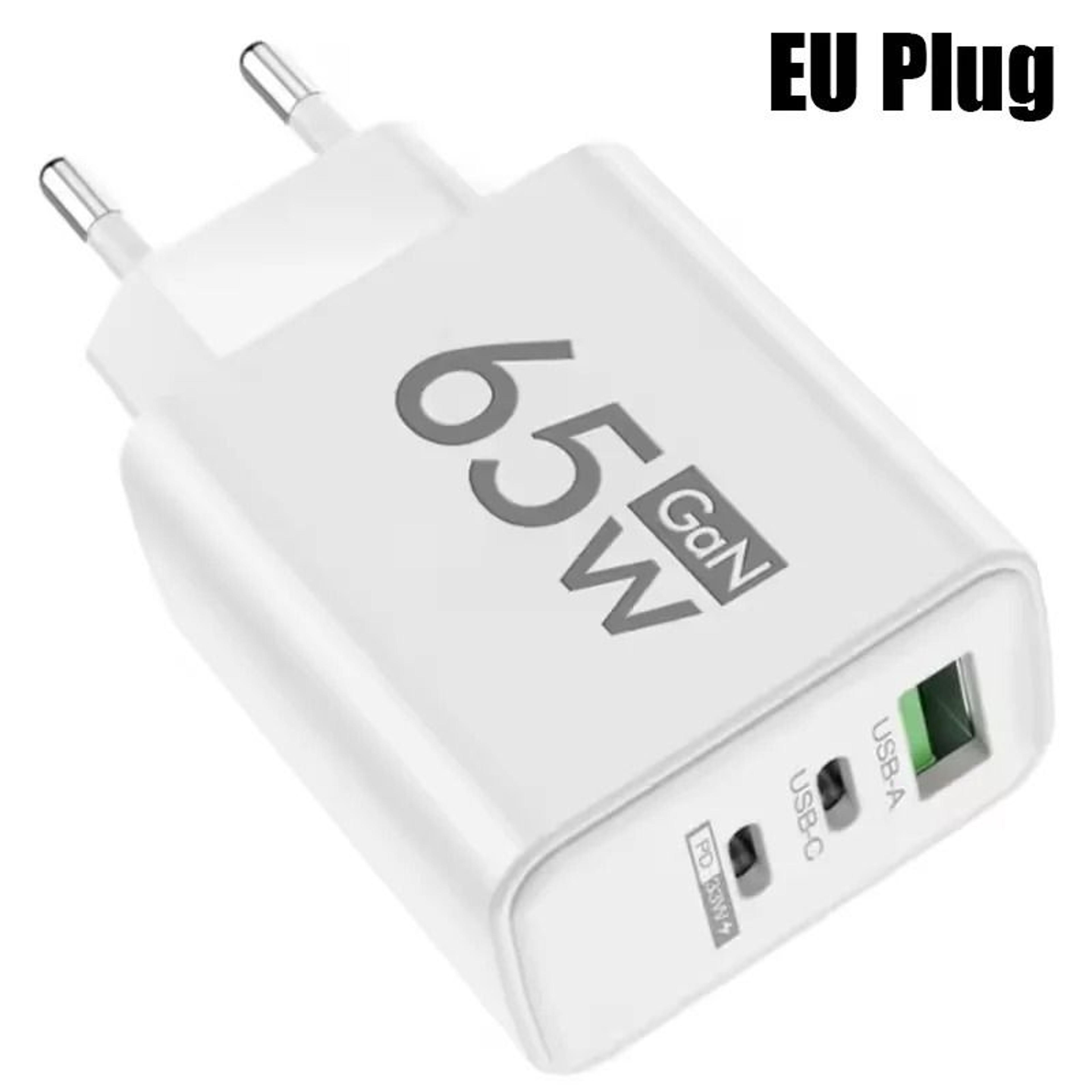 3Port MultiPlug USB  TypeC PD Fast Charger  Quick Charge Adapter For IPhone 16 Samsung And Huawei 10