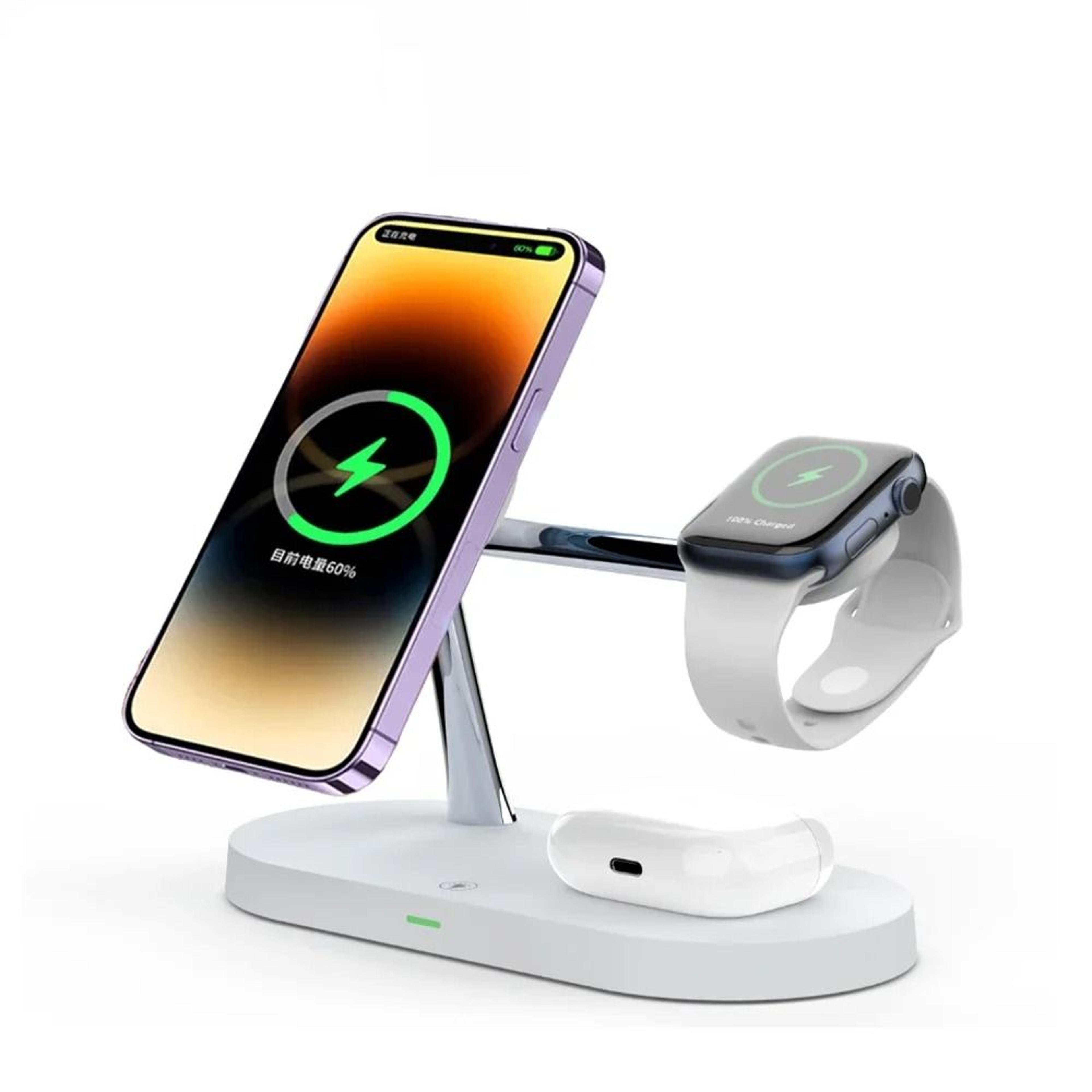 3in1 Magnetic Wireless Charger Stand  Fast Charging Station For IPhone 15 14 13 12 Apple Watch  Air 5