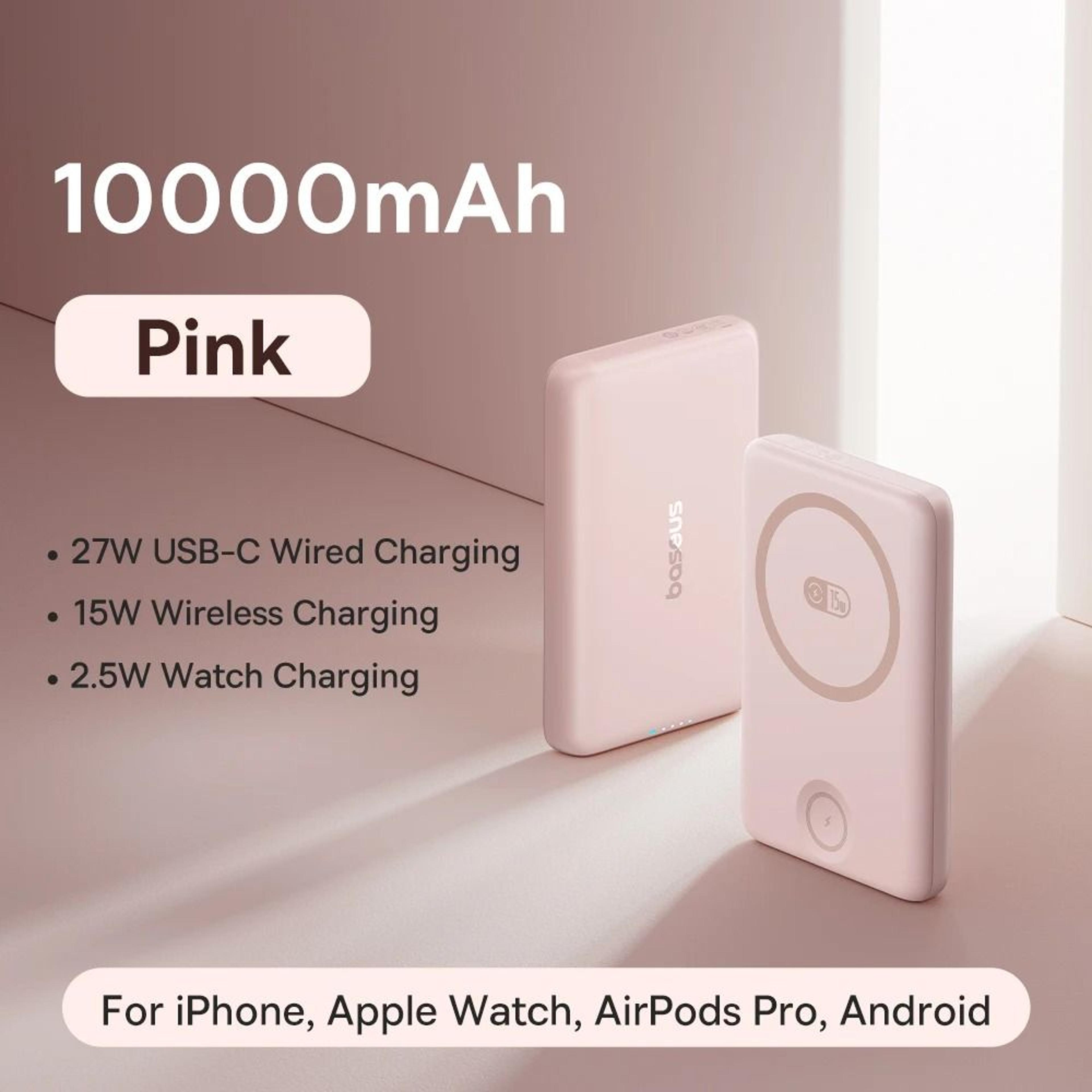 Baseus 27W Magnetic Power Bank  10000mAh 15W Wireless Fast Charger For IPhone IWatch  AirPods 8