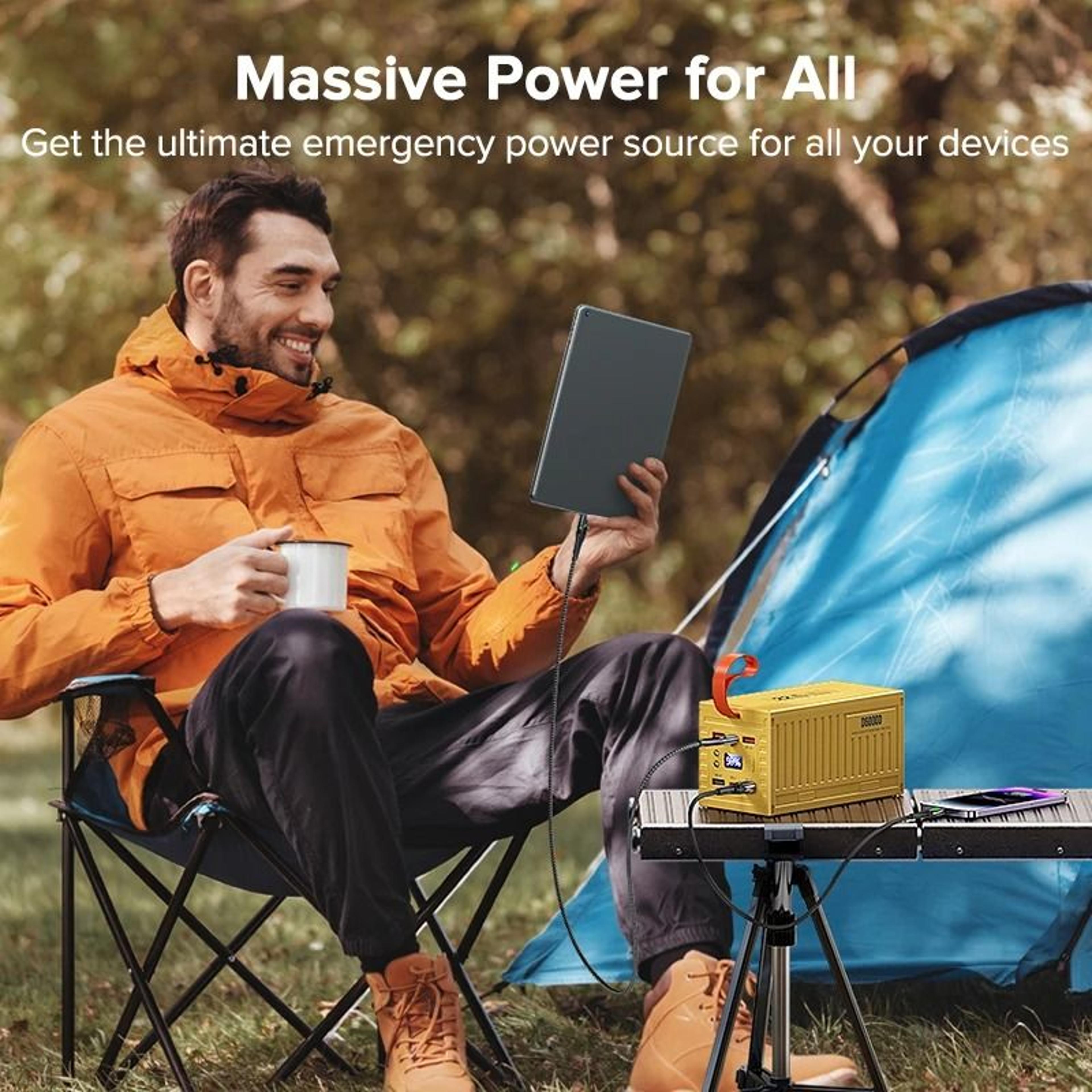 QOOVI 60000mAh Power Station  HighCapacity 225W PD QC 30 Fast Charging Power Bank For IPhone  Xiaom 3