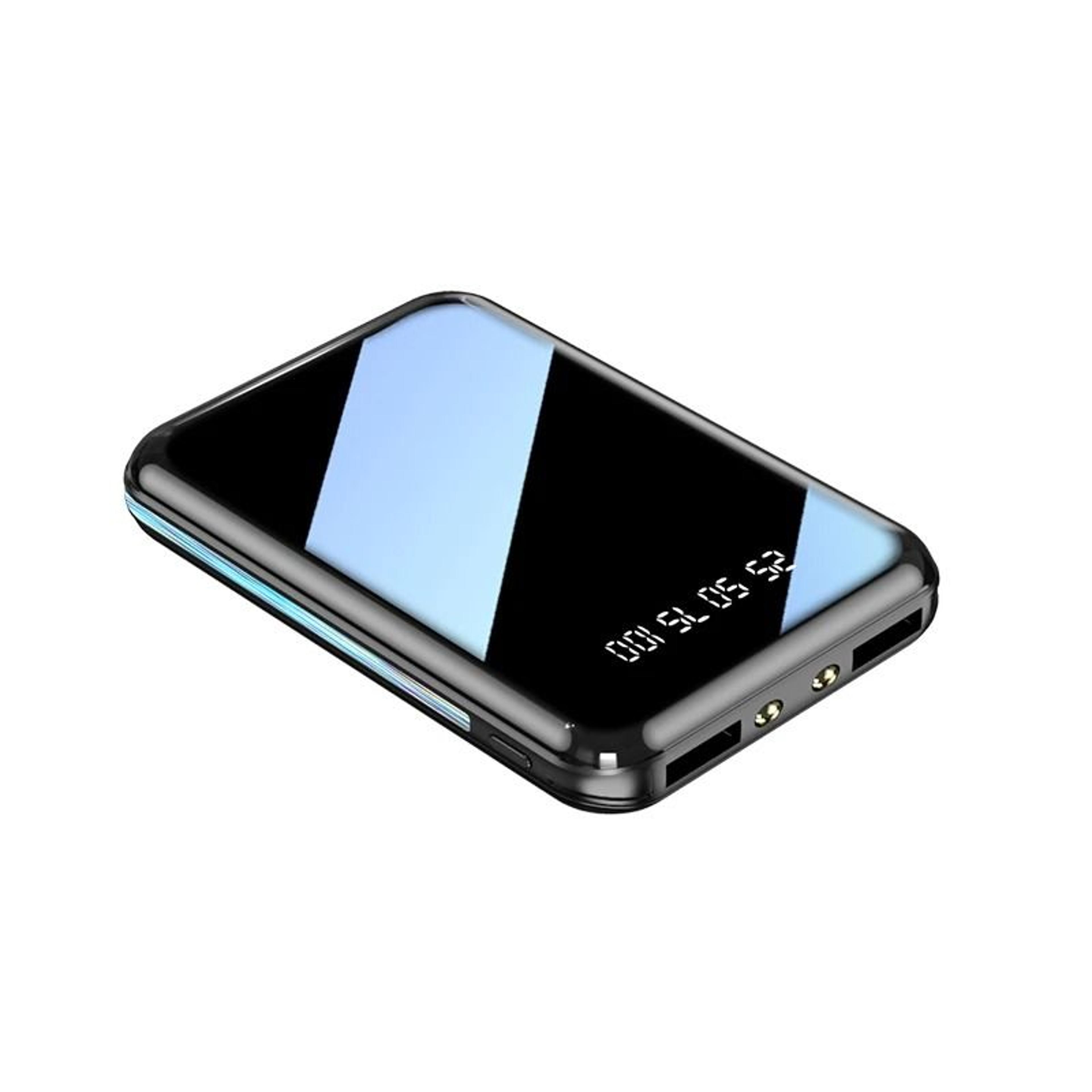 20000mAh Mini Power Bank  Portable Charger With Mirror Screen LED Display For IPhone Samsung  Xiaom 8