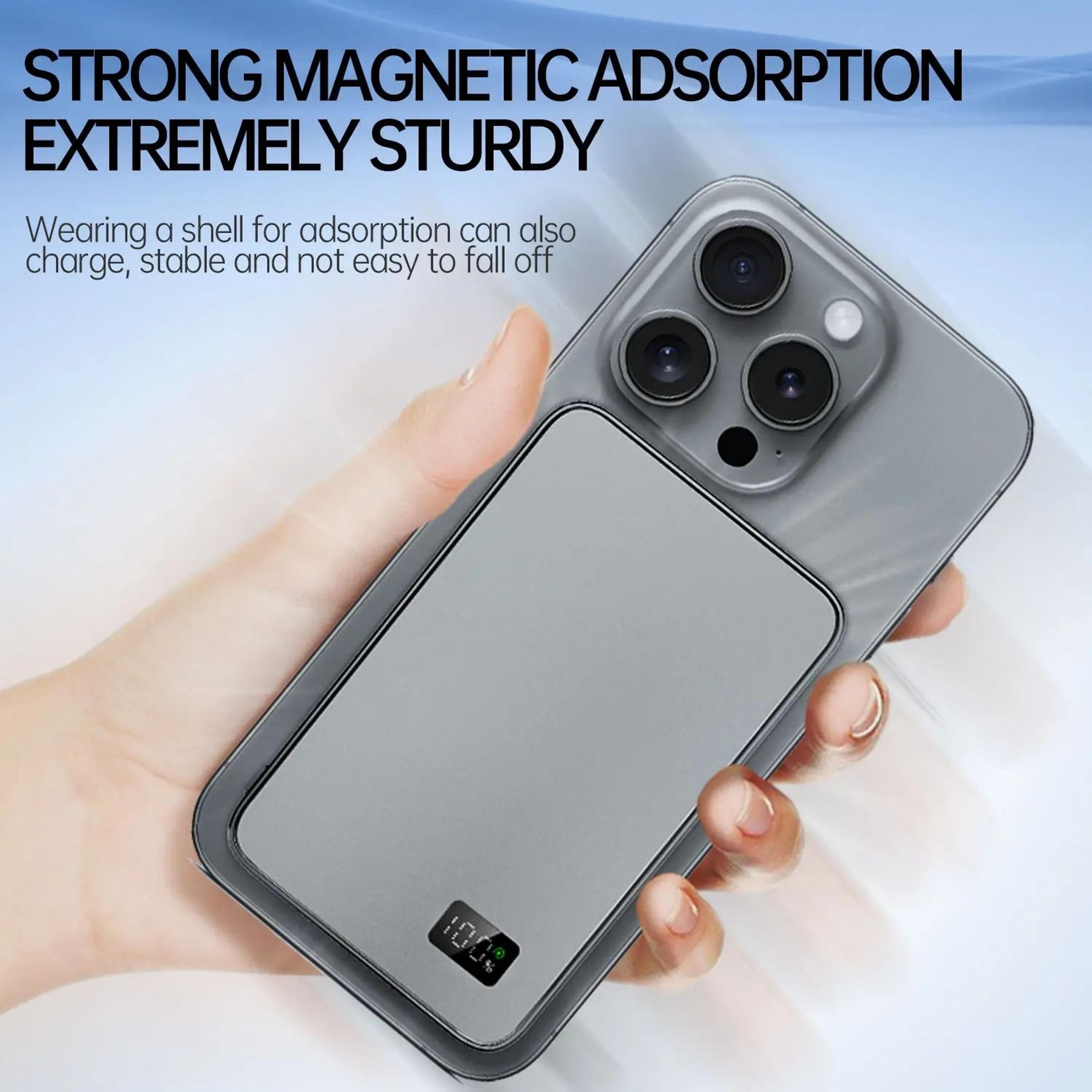 UltraThin Magnetic Power Bank  LED Display MagSafe Fast Charger For IPhone Samsung  AirPods 4