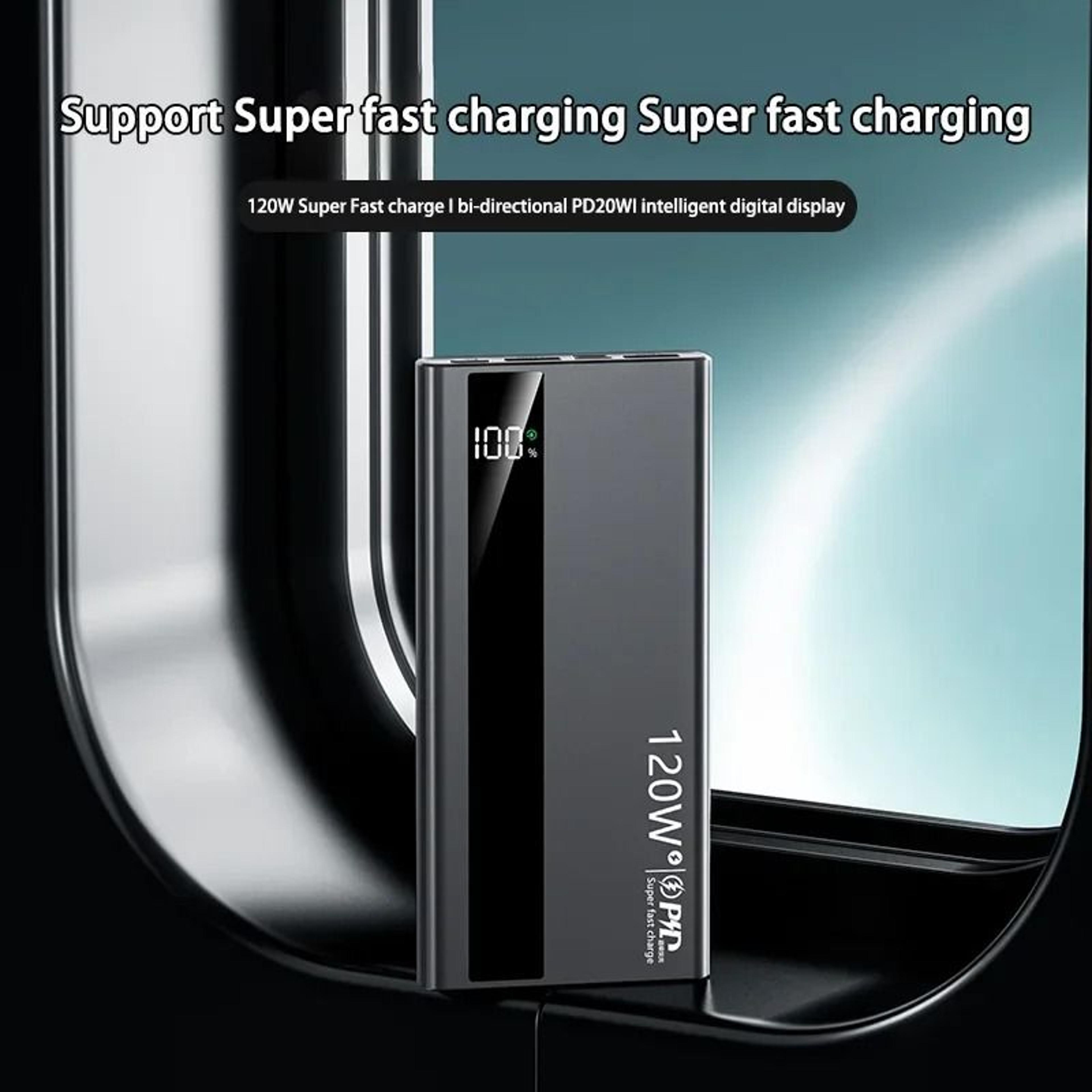 120W Super Fast Charging Power Bank  200000mAh UltraCapacity Battery For IPhone Samsung  Huawei 2
