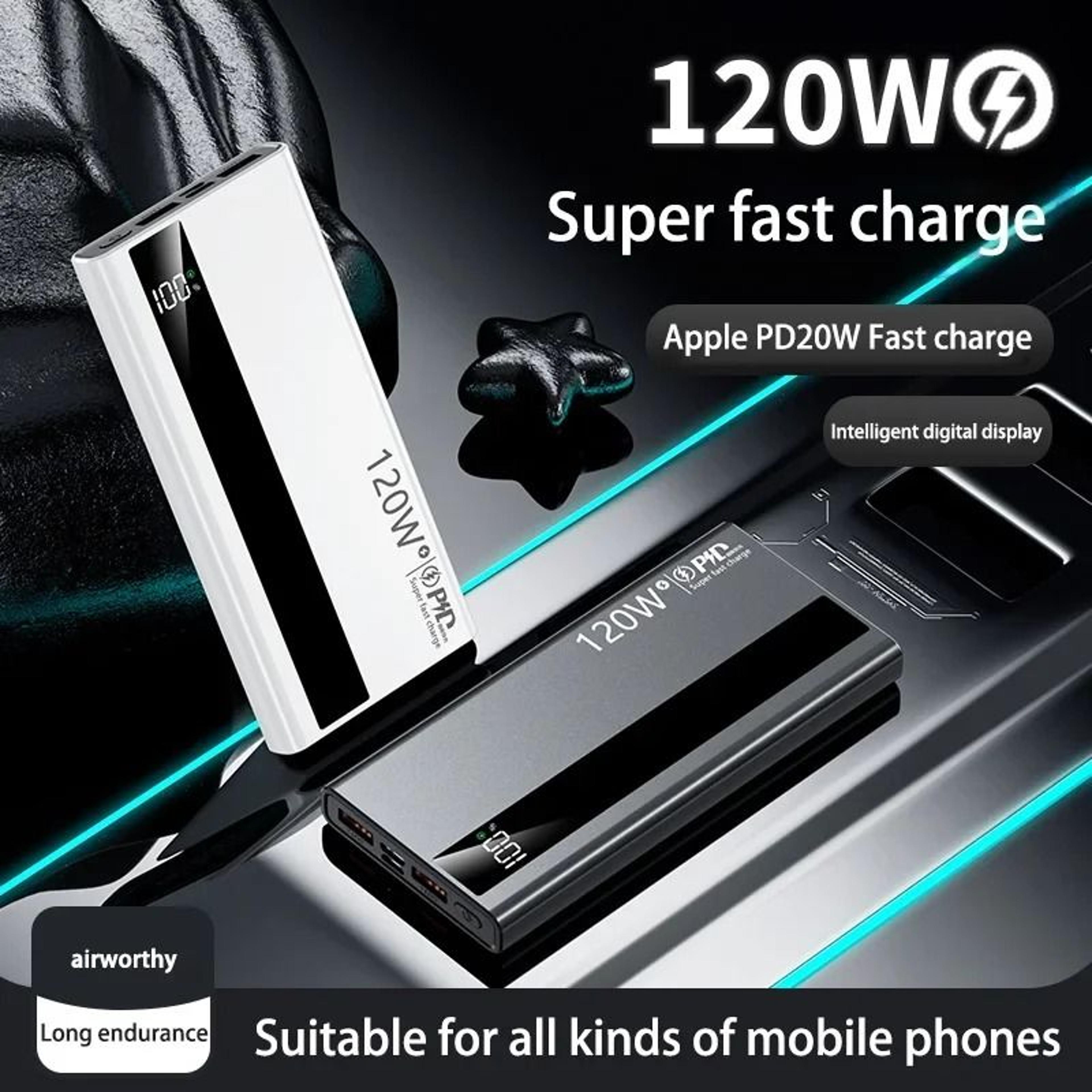 120W Super Fast Charging Power Bank  200000mAh UltraCapacity Battery For IPhone Samsung  Huawei 3