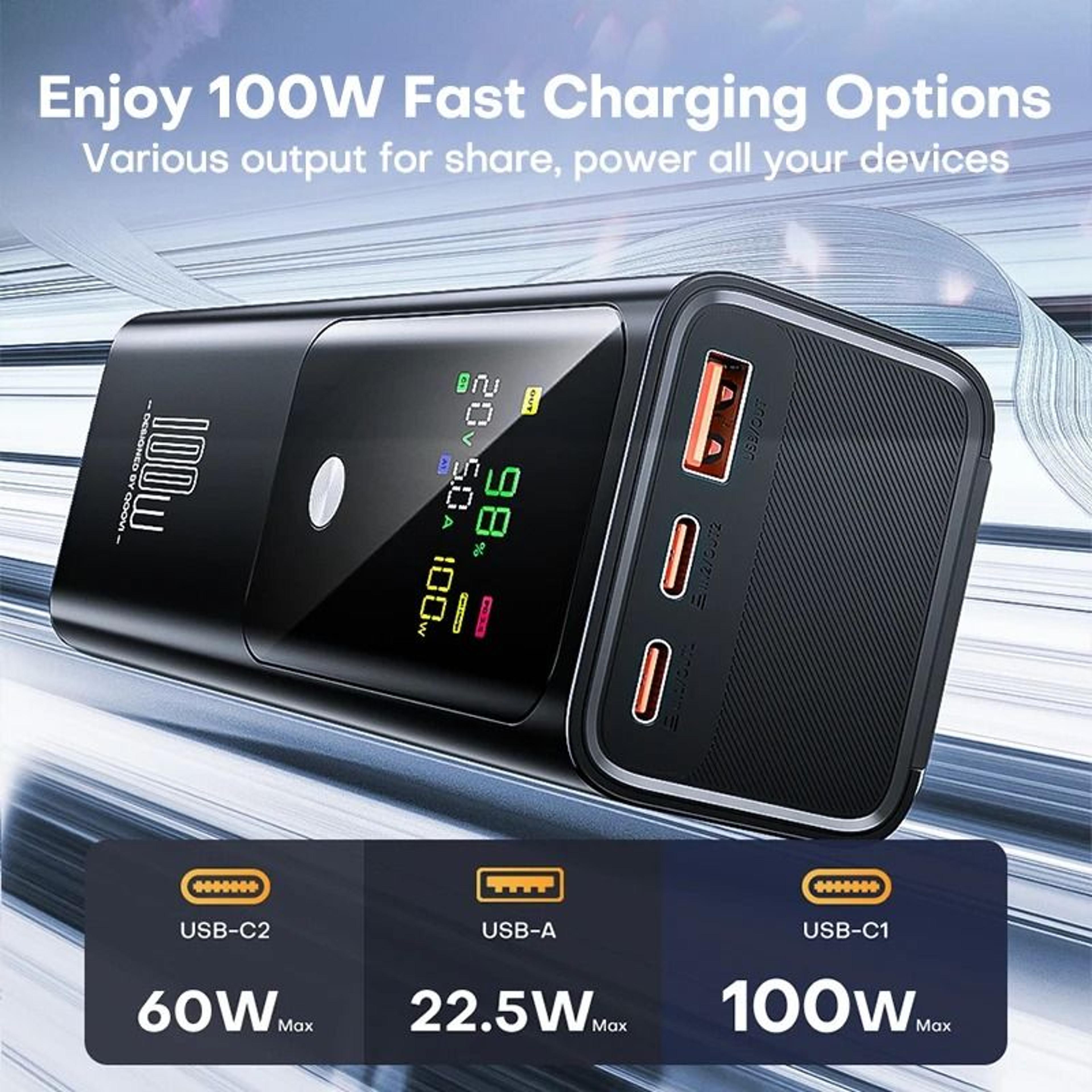 QOOVI PD 100W Power Bank  20000mAh HighCapacity Fast Charger For Laptops IPhone  Samsung 1
