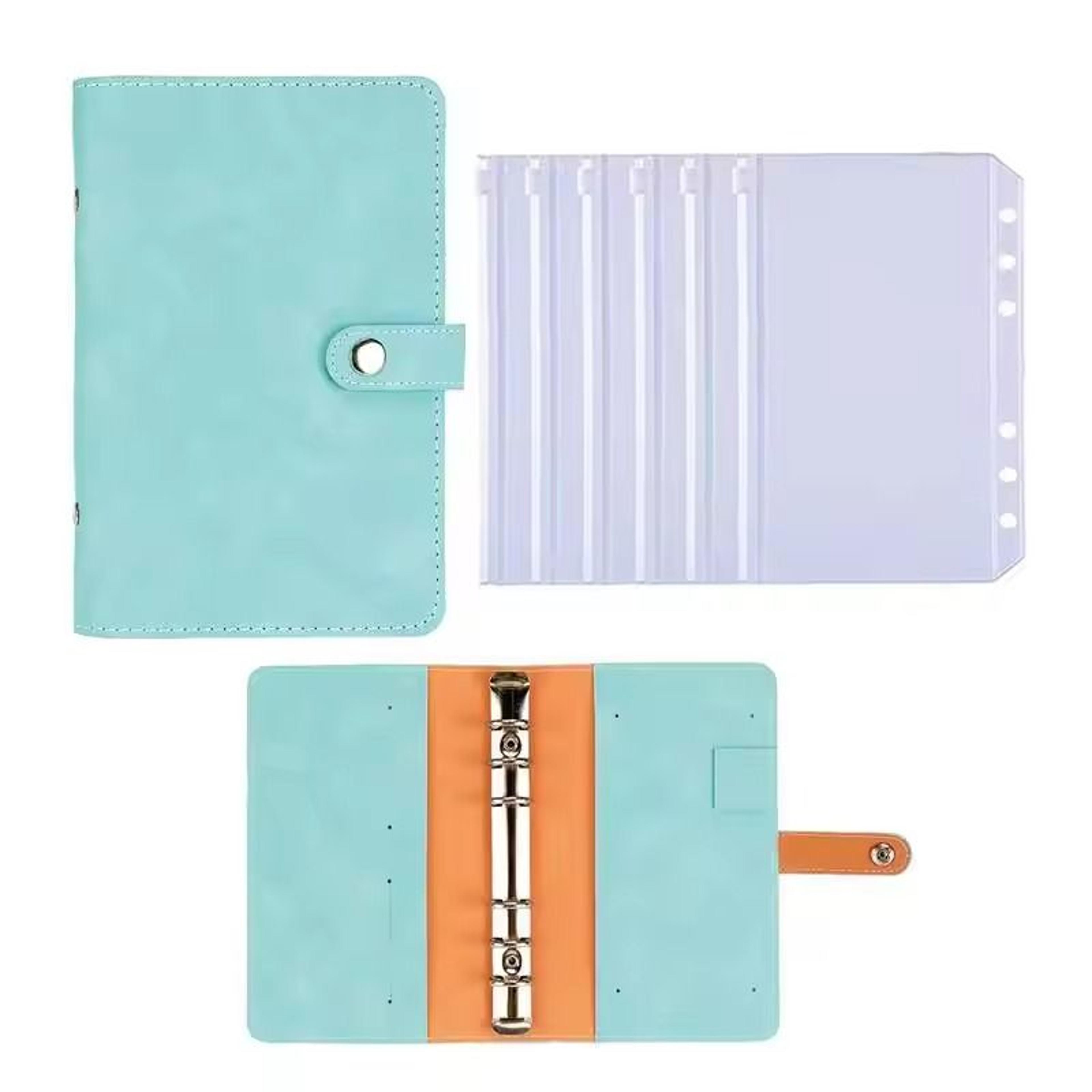 A6 PU Leather Budget Binder Planner  6Hole LooseLeaf Notebook Cover For School  Office Stationery 11