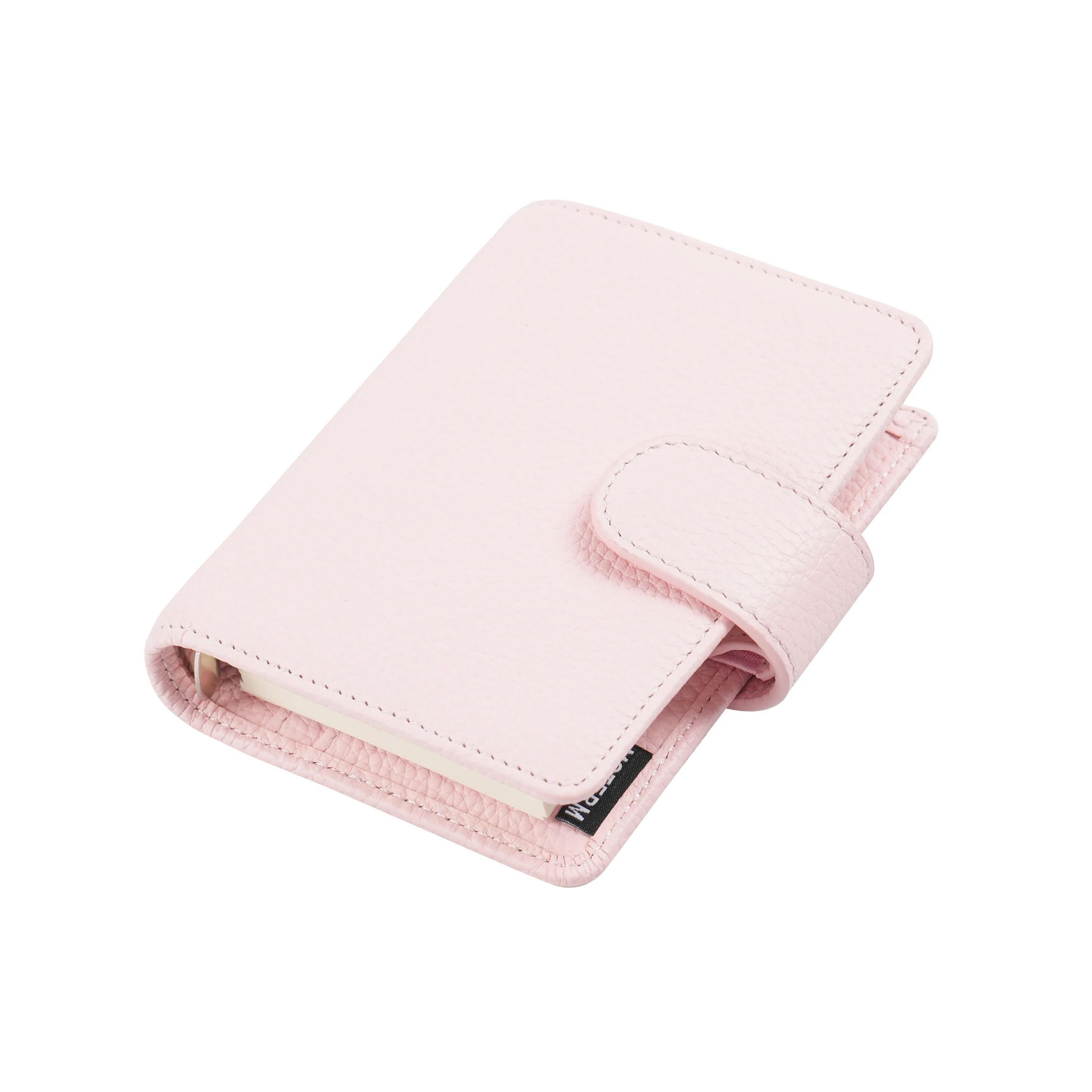 Moterm M5  A8 Mini Rings Planner  Pebbled Grain Cowhide 5Hole Leather Organizer  Pocket Journey Dia 16
