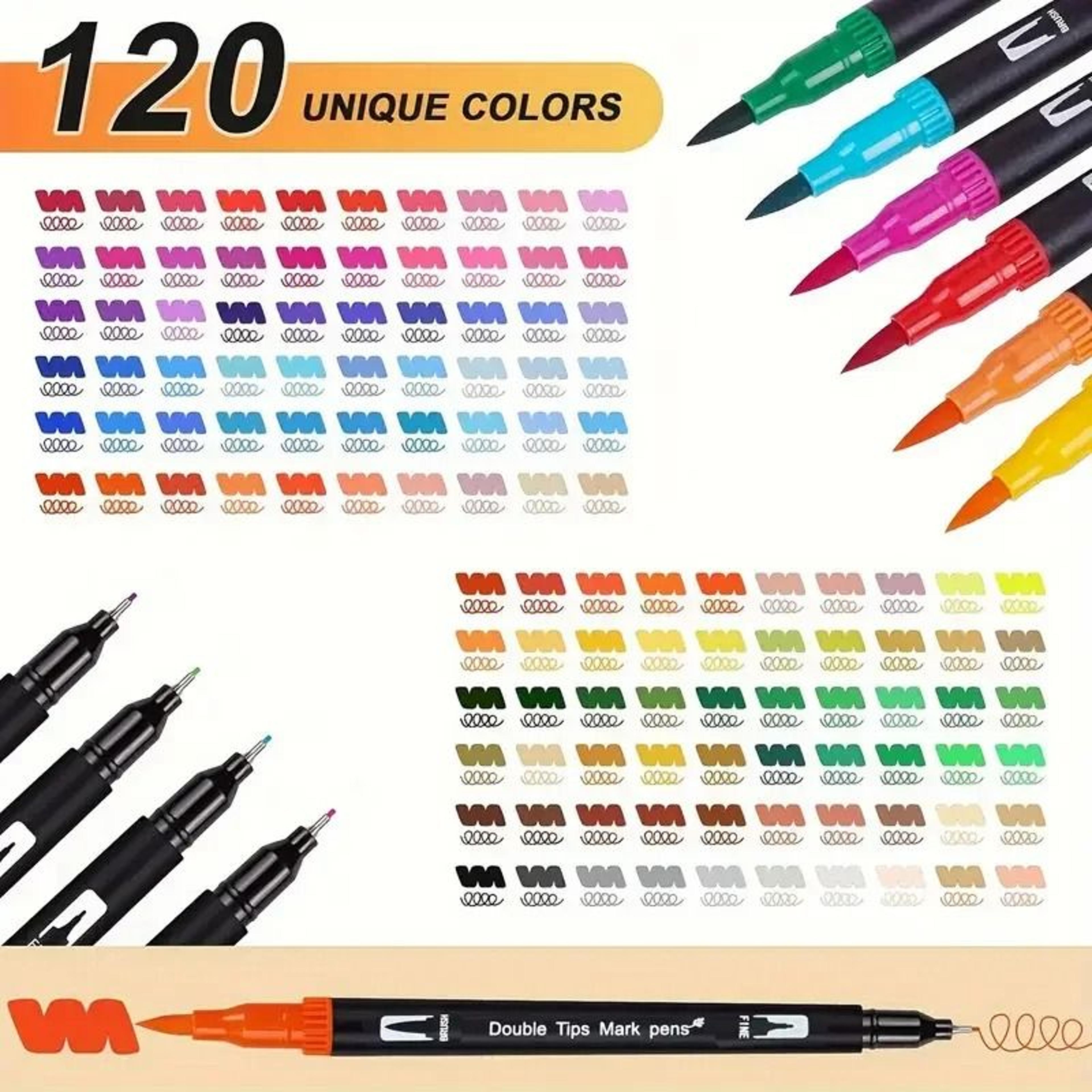 Professional Dual Tip Brush Markers  72120168 Color Art Marker Set For Coloring Books  Hand Letteri 5