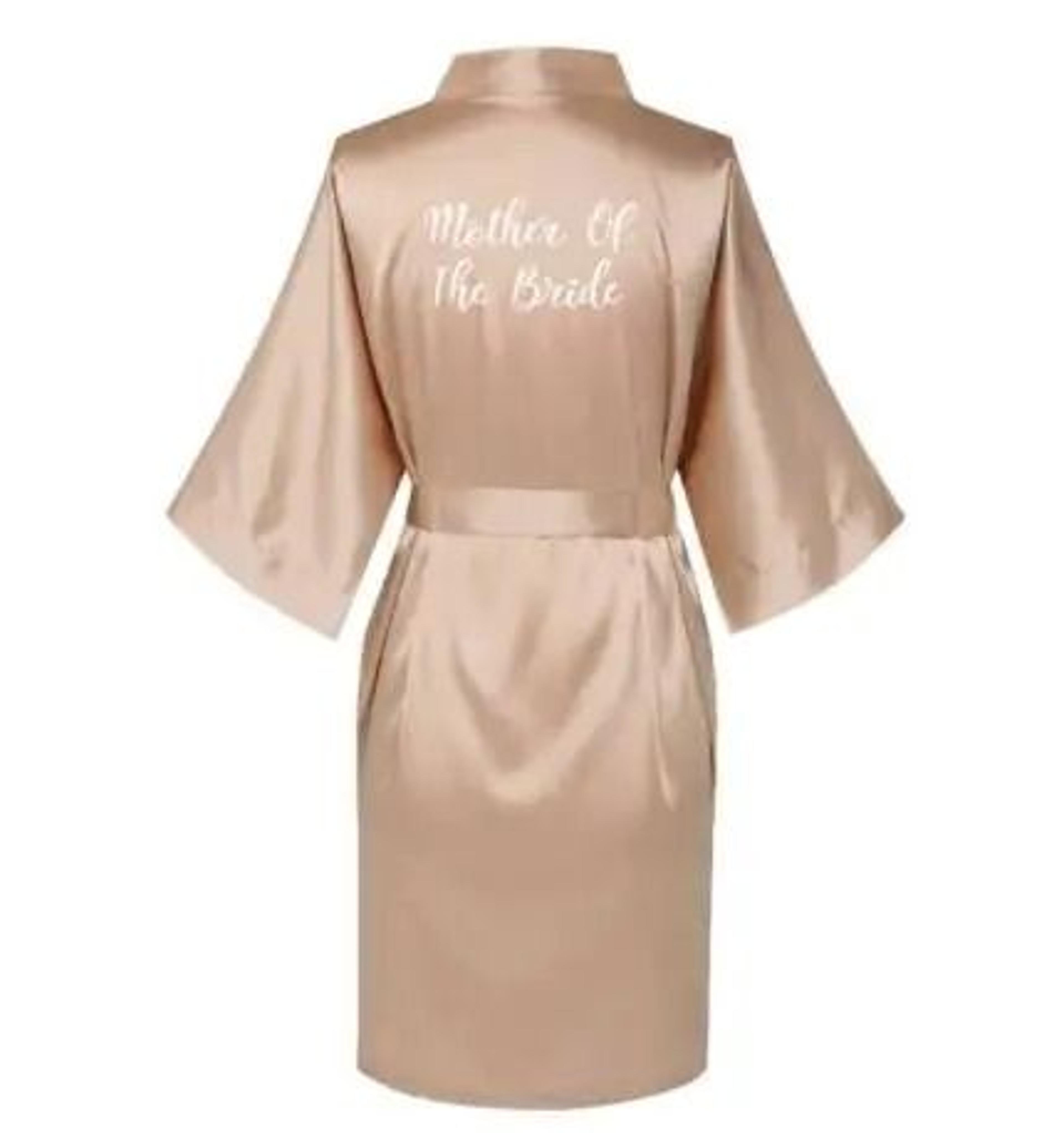 Plus Size Satin Silk Wedding Robes  Elegant Bride  Bridesmaid Gown For Maid Of Honor 1