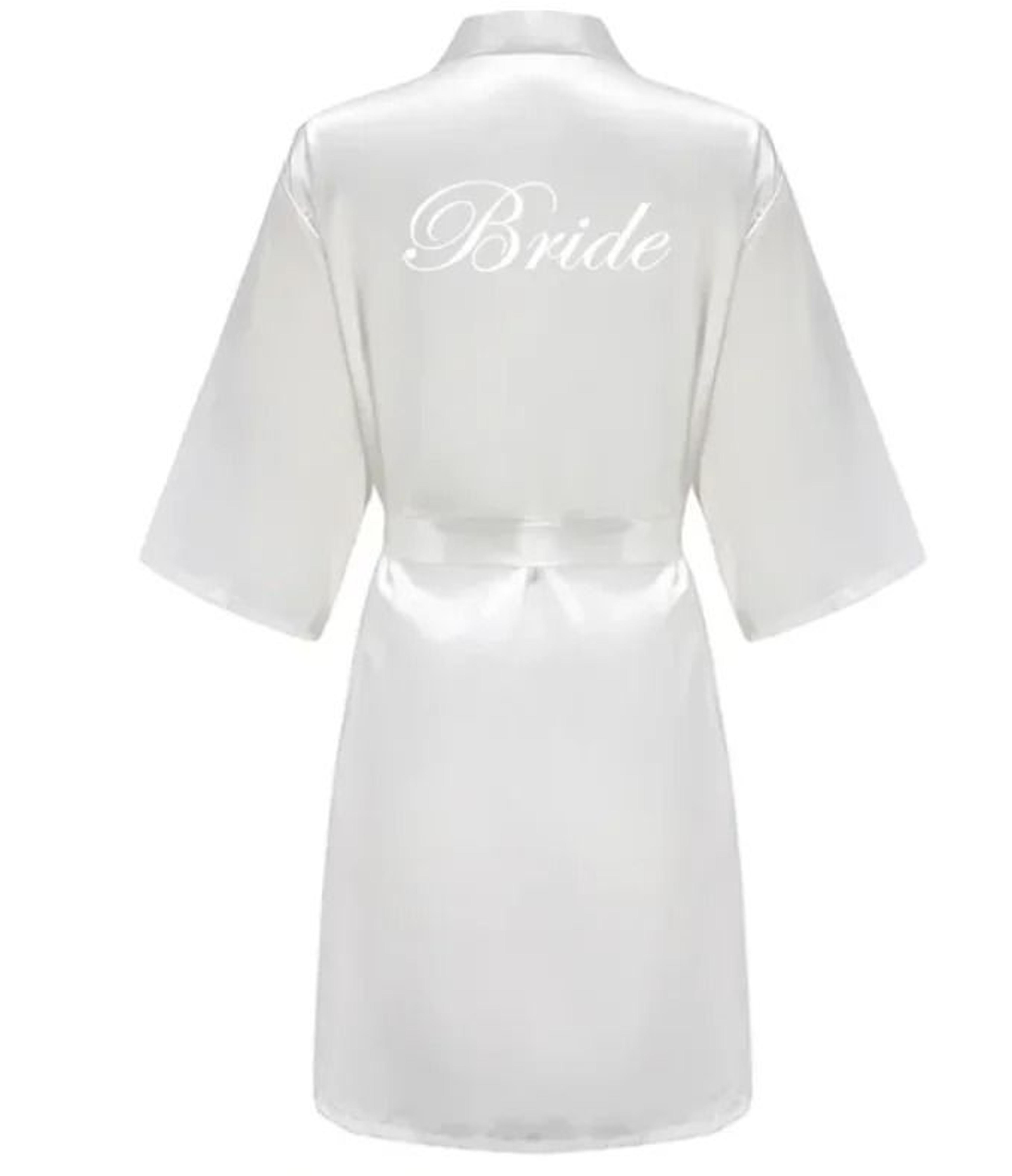 Plus Size Satin Silk Wedding Robes  Elegant Bride  Bridesmaid Gown For Maid Of Honor 7