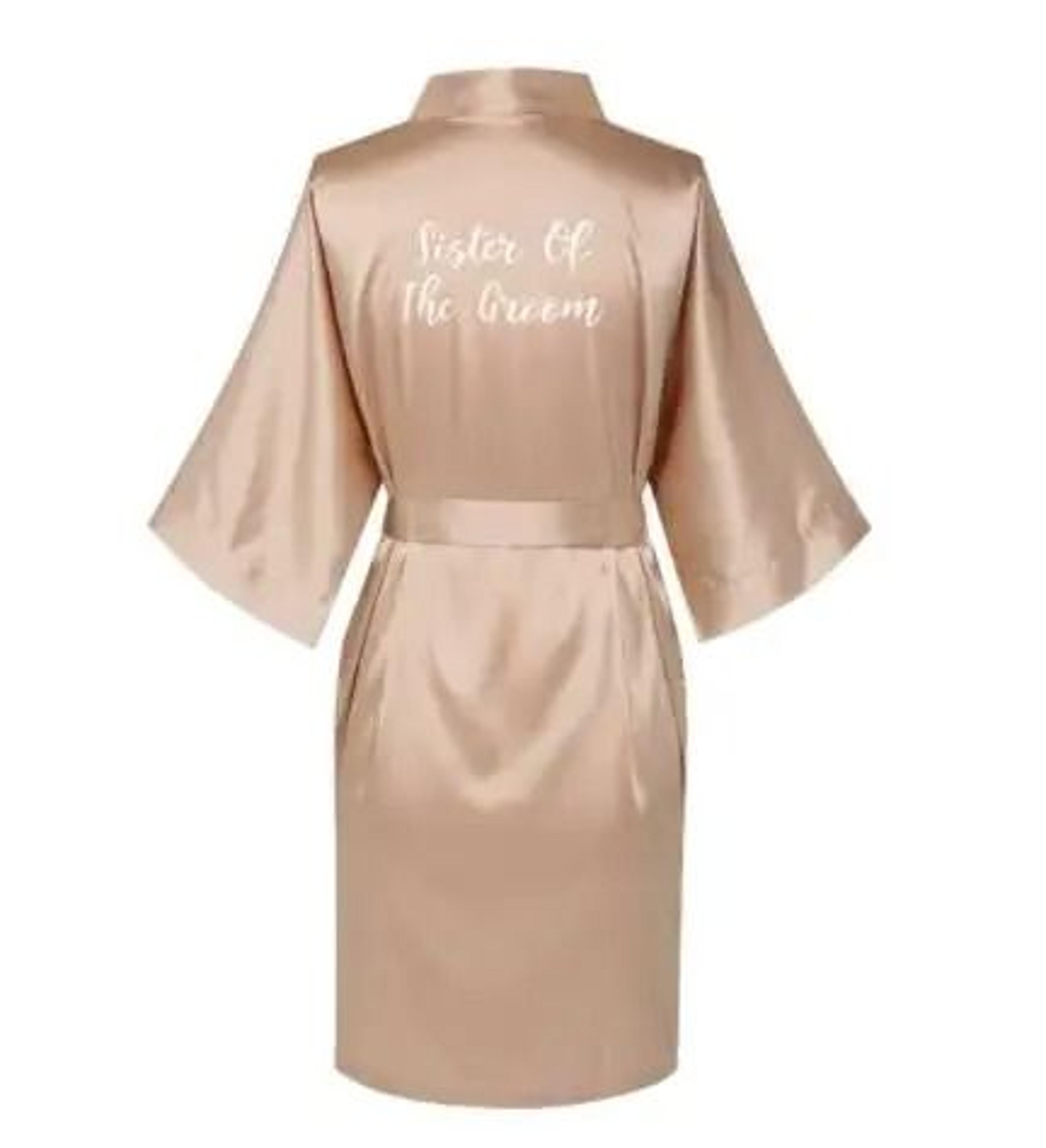 Plus Size Satin Silk Wedding Robes  Elegant Bride  Bridesmaid Gown For Maid Of Honor 10