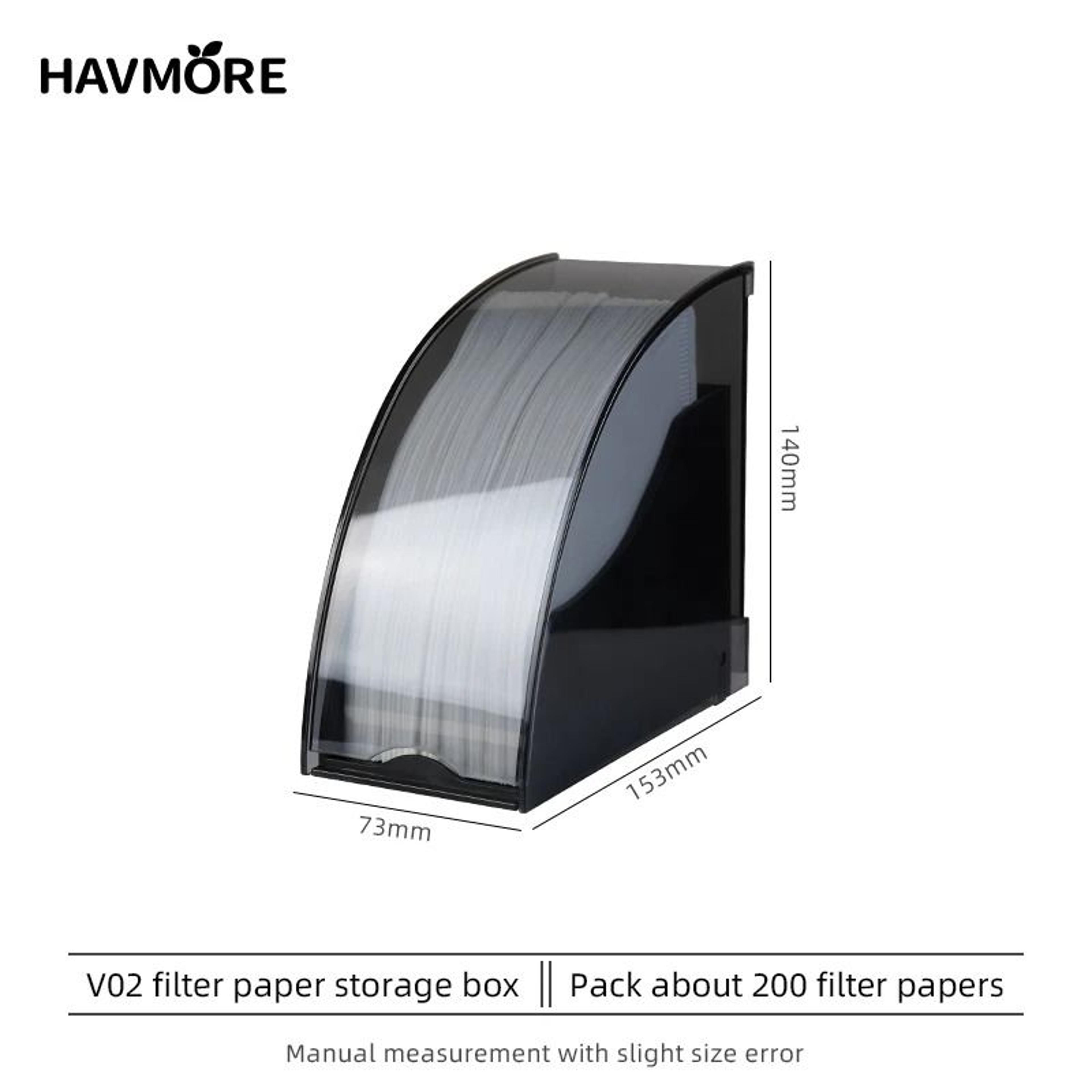 Dustproof FanShaped Coffee Filter Storage Box  Professional Bar Storage Rack For Filter Paper 6