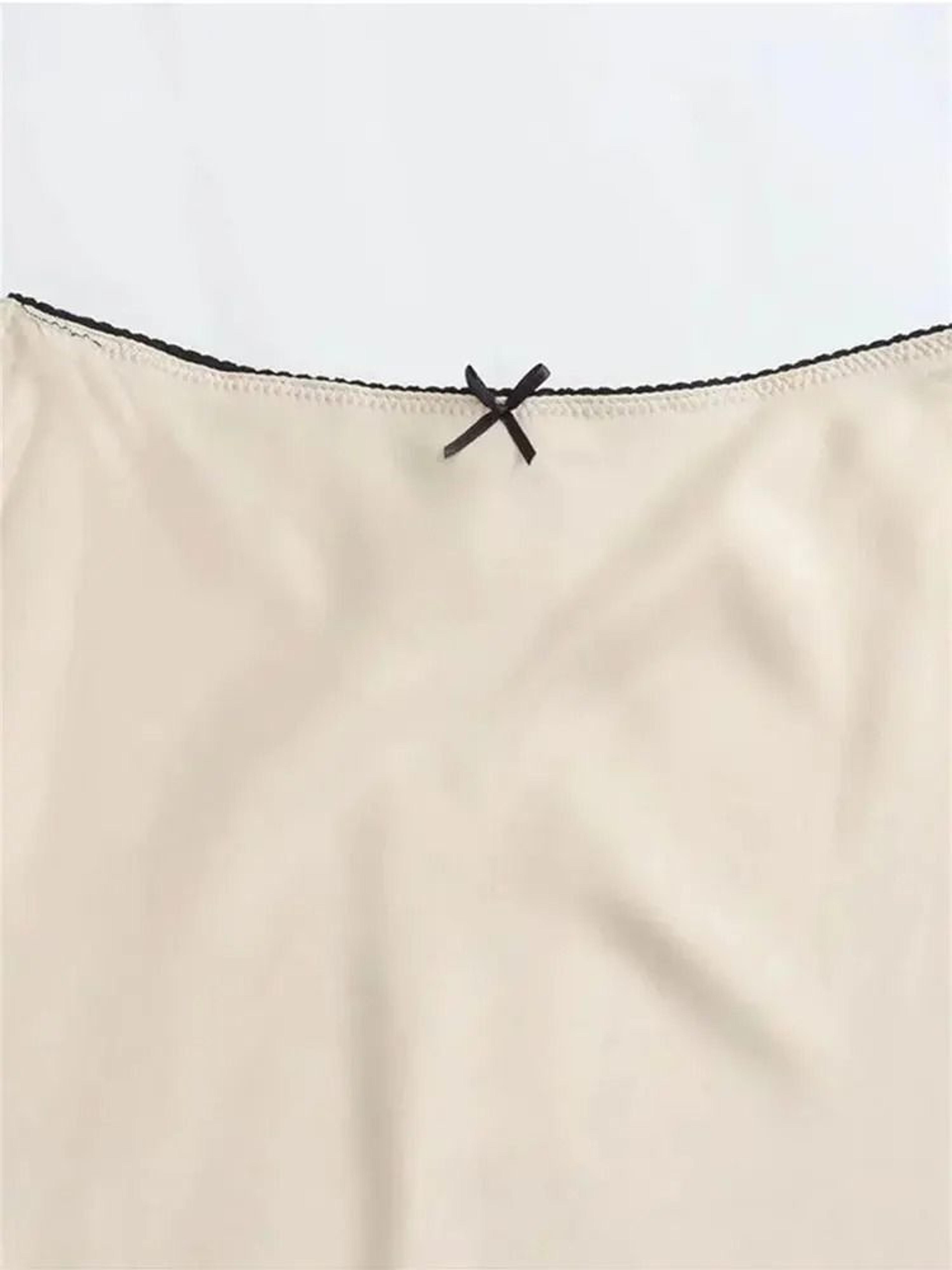 Mooyufon Vintage Satin HighWaist Long Skirt  Spring 2024 Chic Bow Decoration HLine Skirt 5