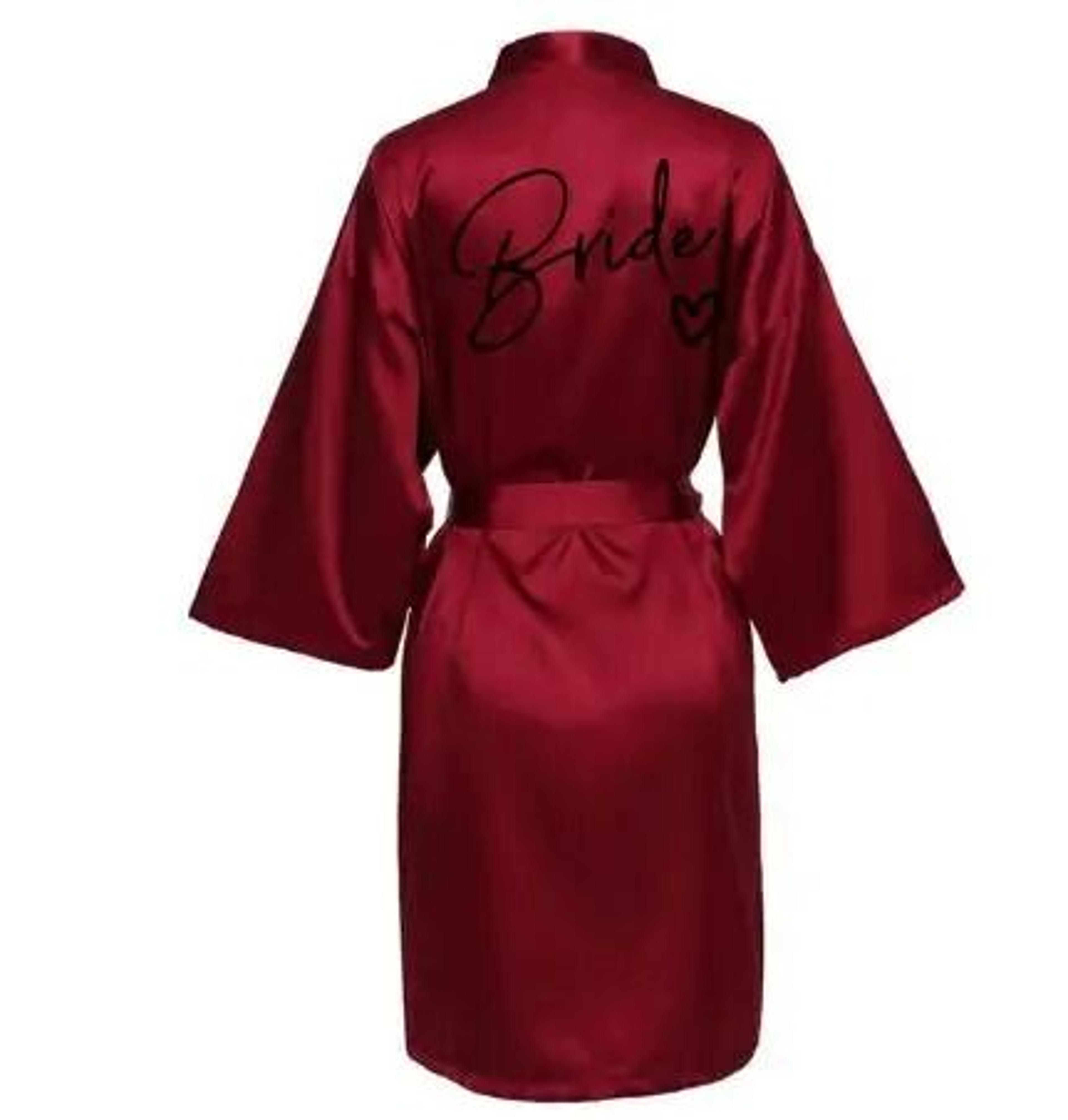 Wedding Party Team Bride Robe  Professional Satin Kimono Pajamas  Bridesmaid Bathrobe SP003 12