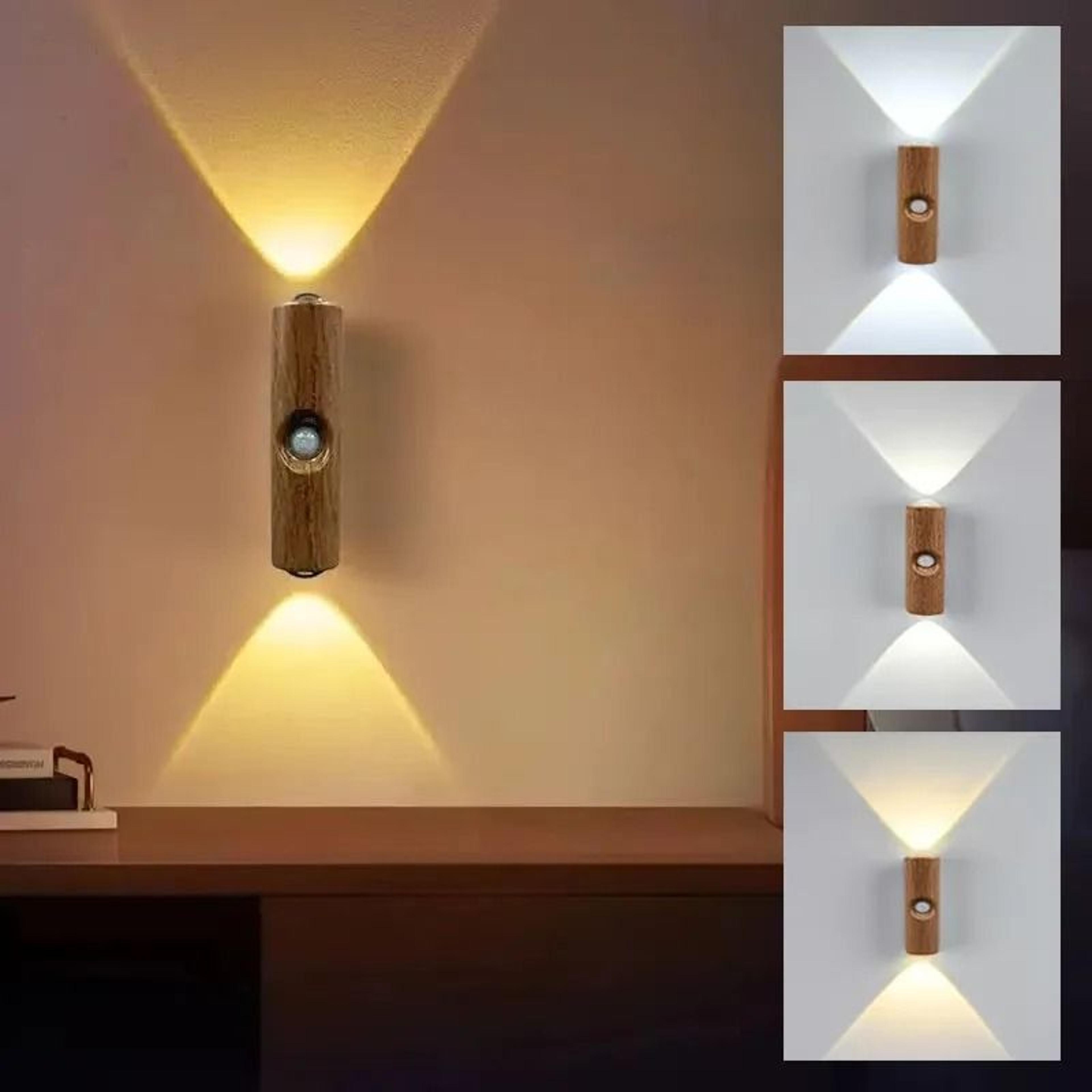 LED Smart Motion Sensor Night Light  Rechargeable Bedside Induction Wall Lamp For Hallways 7