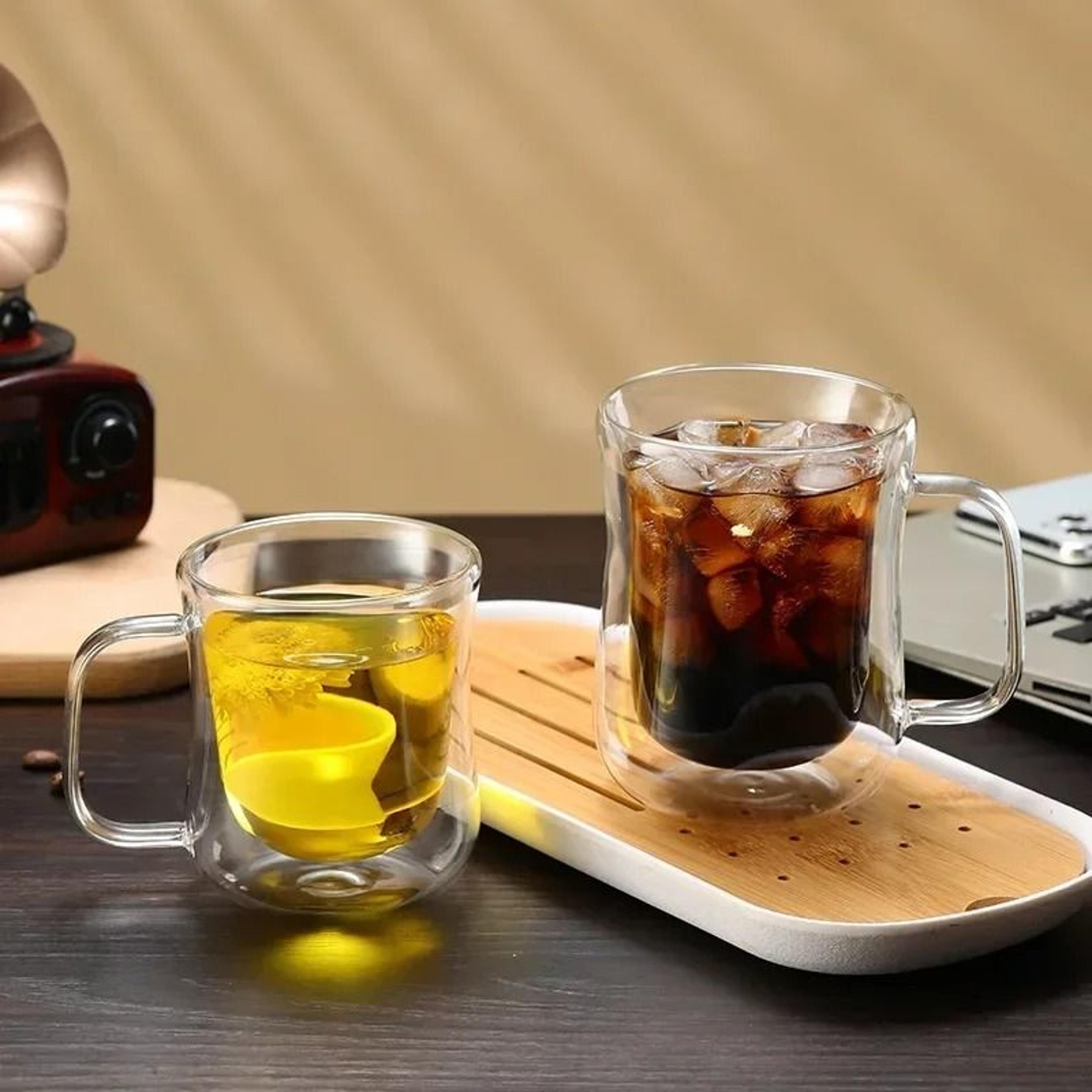 HeatResistant DoubleWall Glass Coffee Cup Set  HighPerformance Thermal Beer Tumbler  Transparent Dr 2