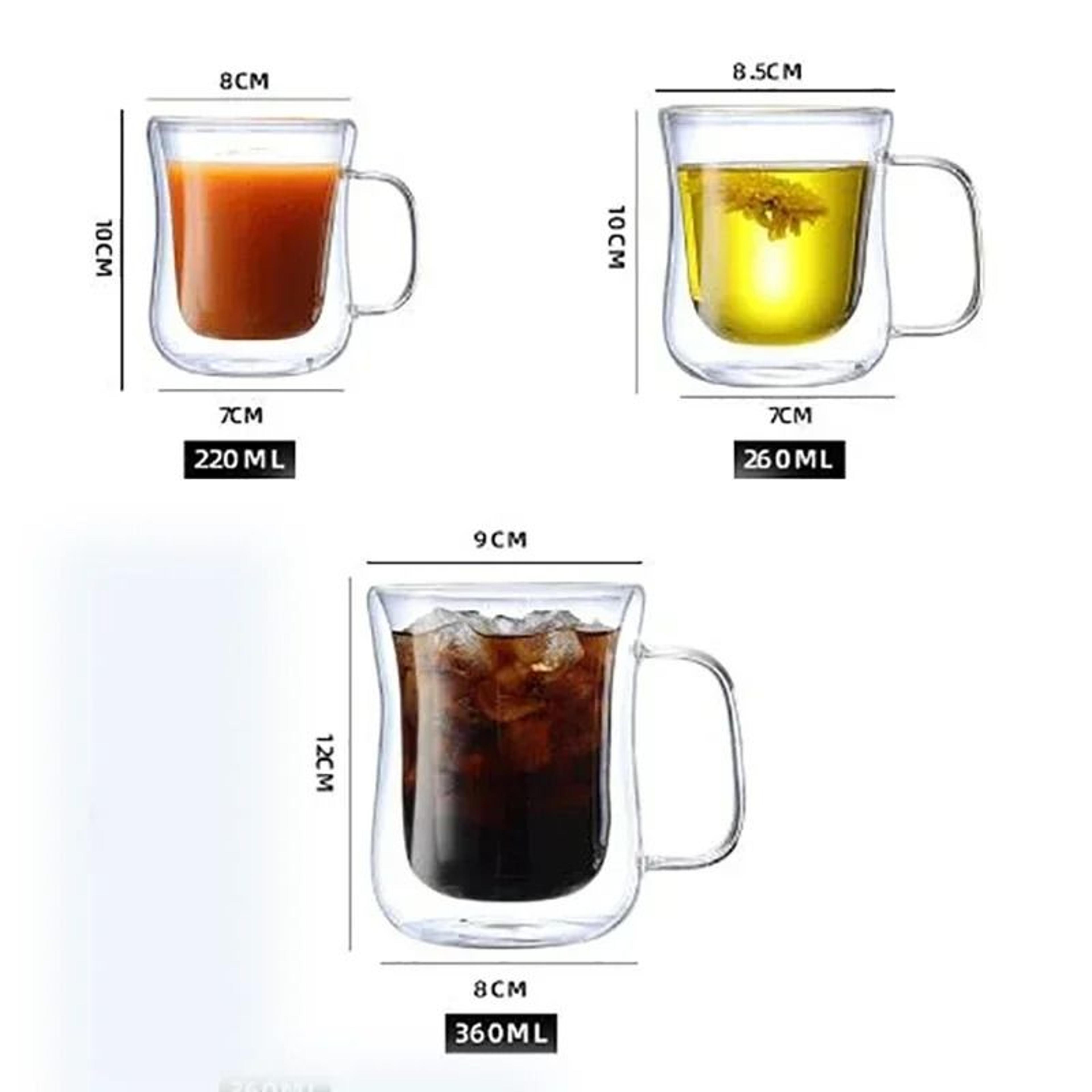 HeatResistant DoubleWall Glass Coffee Cup Set  HighPerformance Thermal Beer Tumbler  Transparent Dr 5
