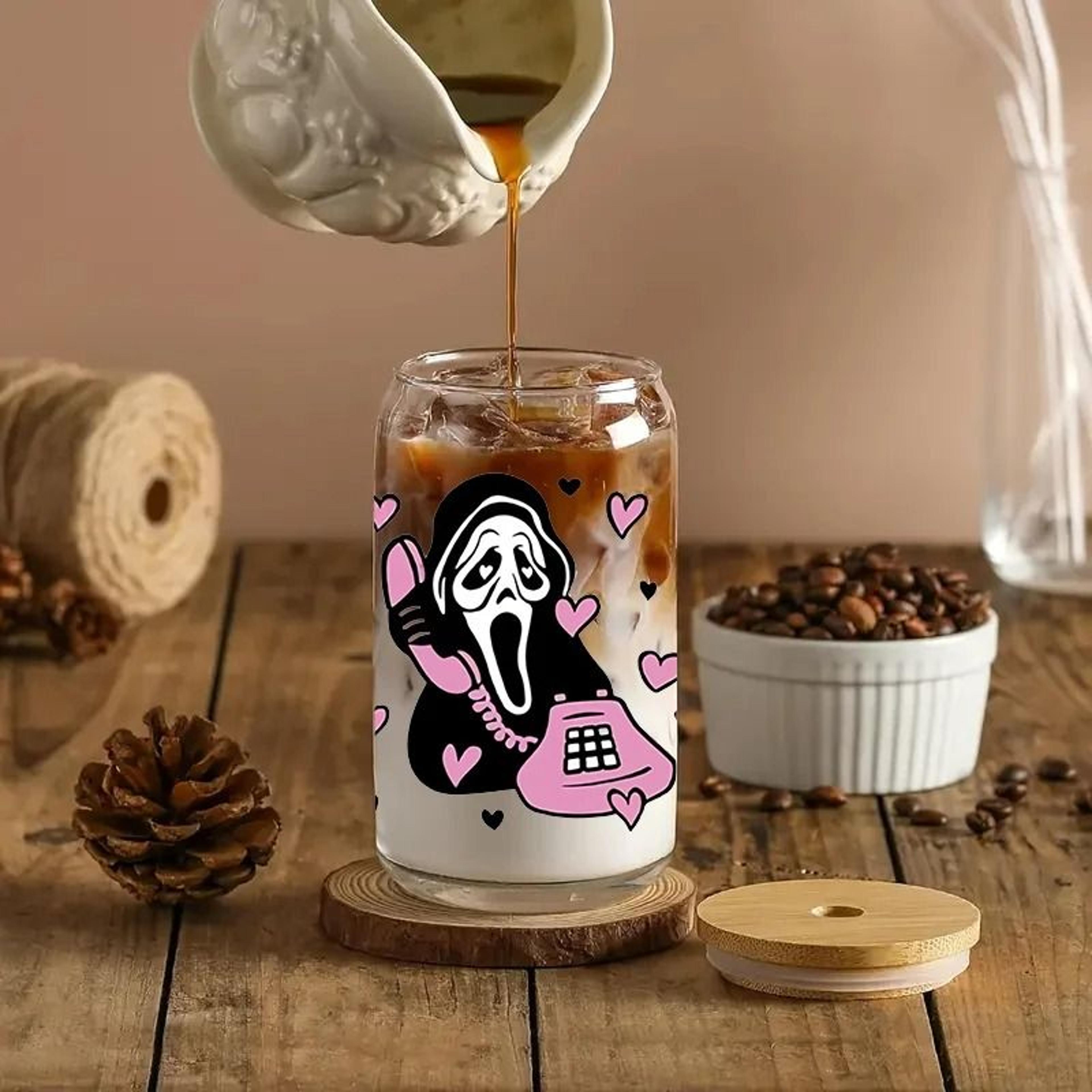 Halloween Party Glass Tumbler Set  HighPerformance 186oz 550ml Festive Coffee  Juice Mugs 2