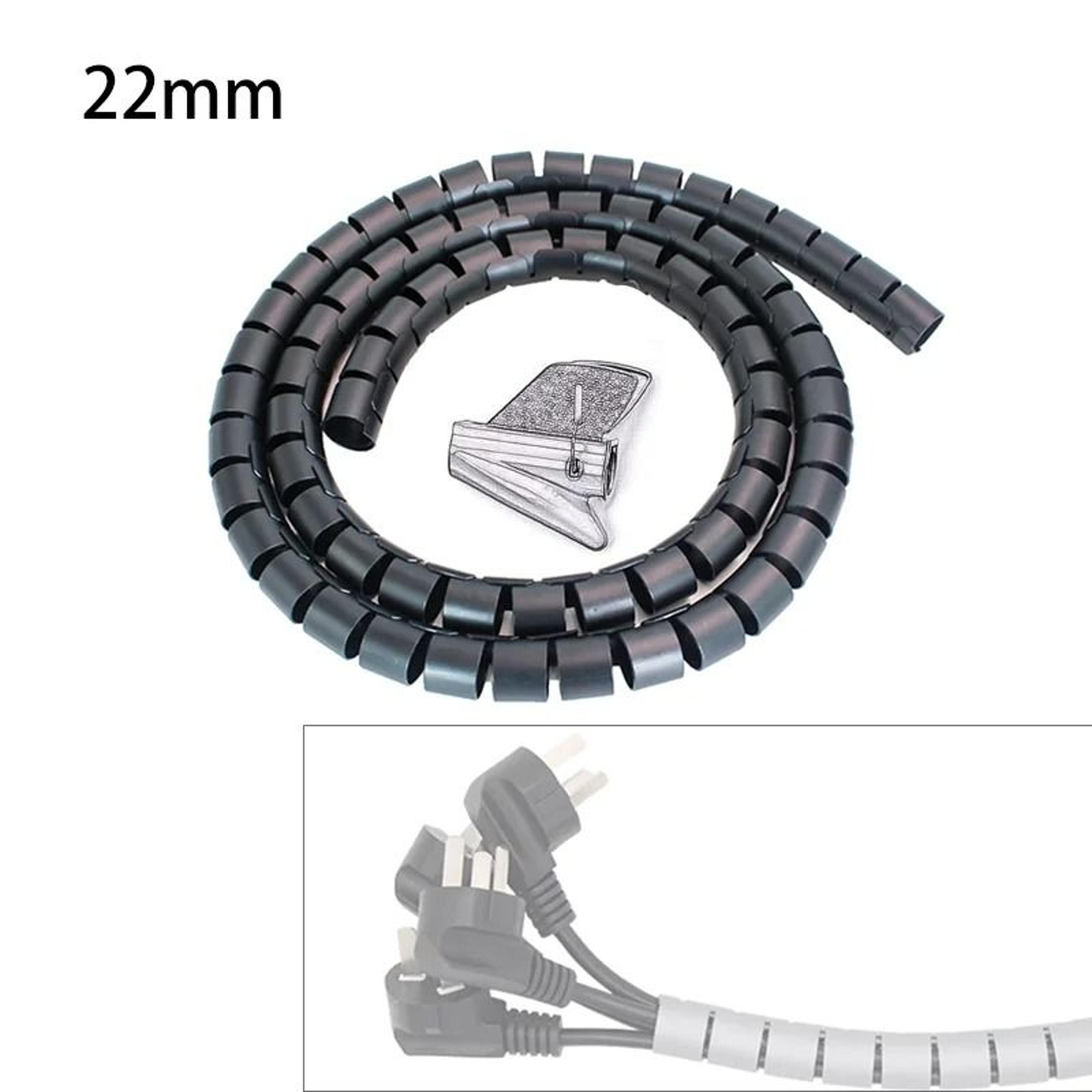 Spiral Cable Cover Protector  HighPerformance 2M Desk Organizer  Flexible Computer Cord Bite Tube 5