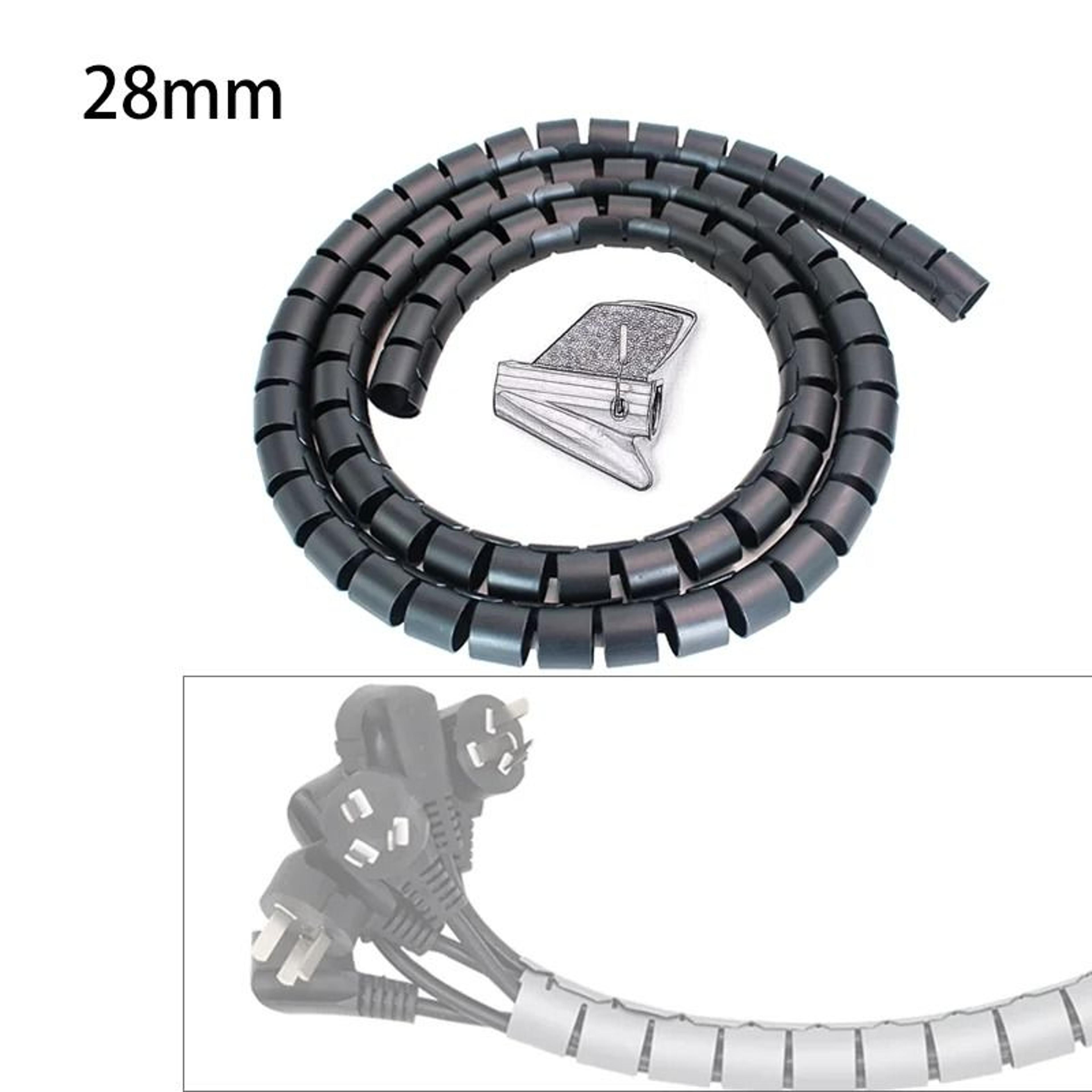 Spiral Cable Cover Protector  HighPerformance 2M Desk Organizer  HeavyDuty Computer Cord Protective 6