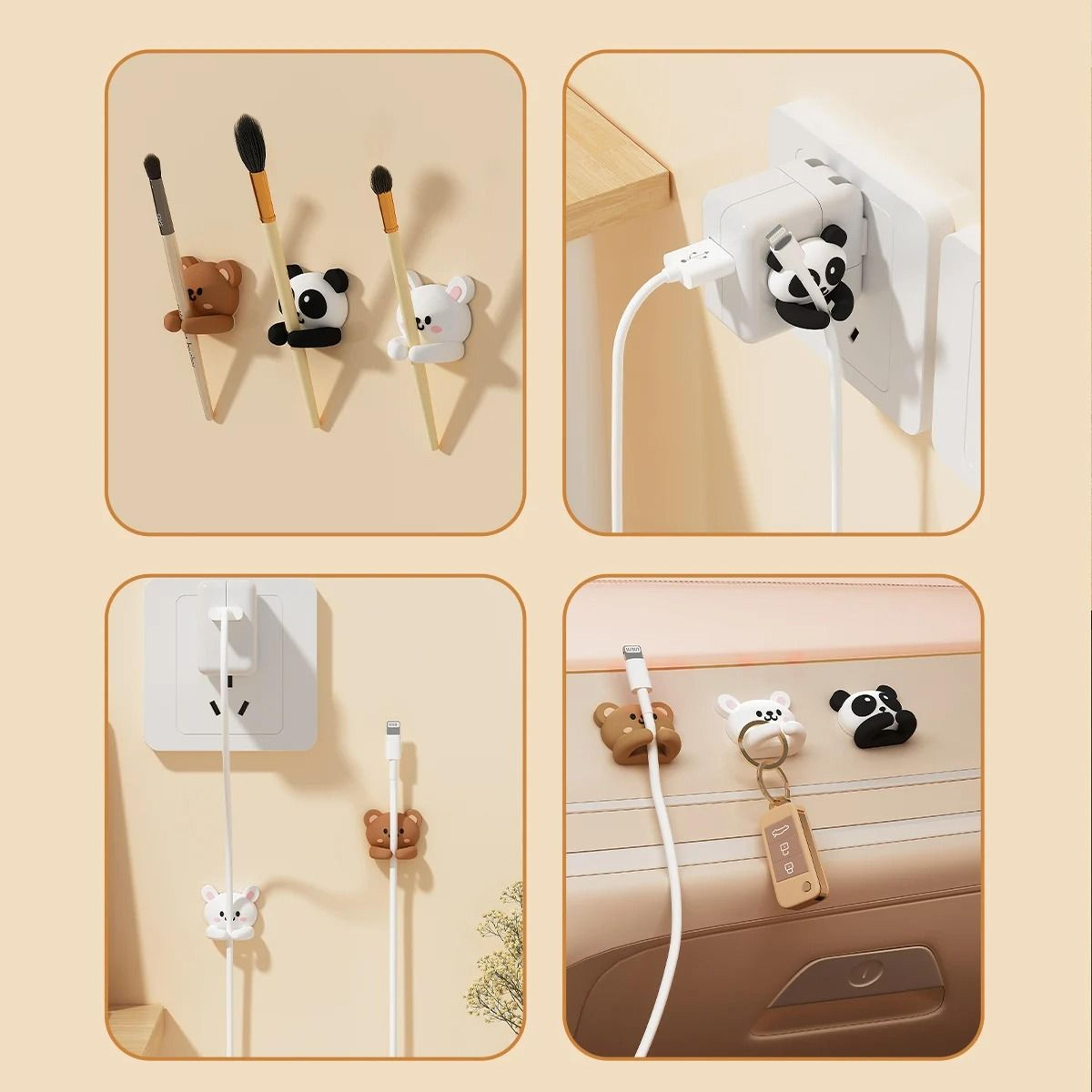 WORTHBUY Cute Desktop Cable Managers  HighPerformance SelfAdhesive USB Cord Clips  Desk Accessories 4