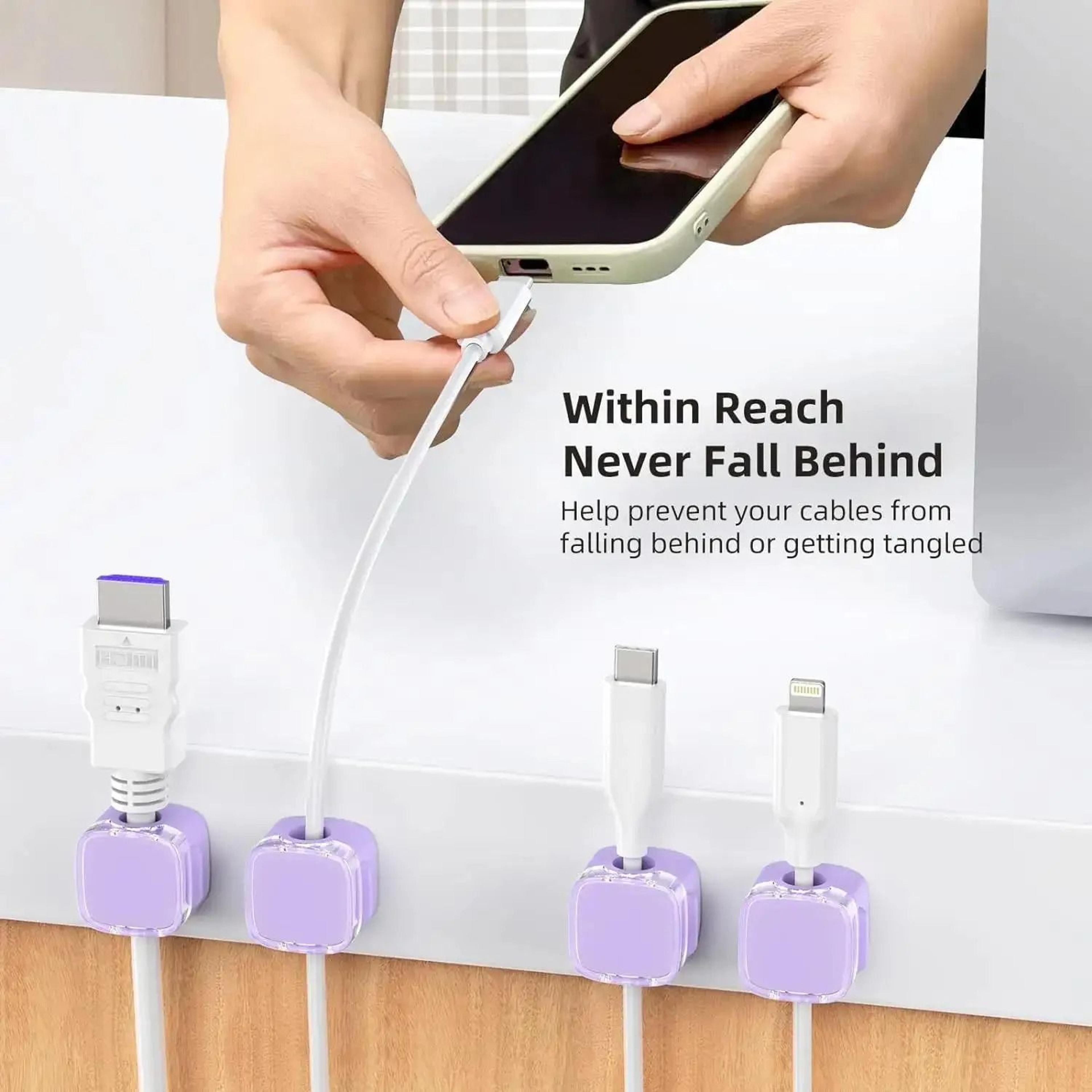 Adjustable Magnetic Cable Clips  HighPerformance UnderDesk Wire Management  Smooth Cord Holder 3