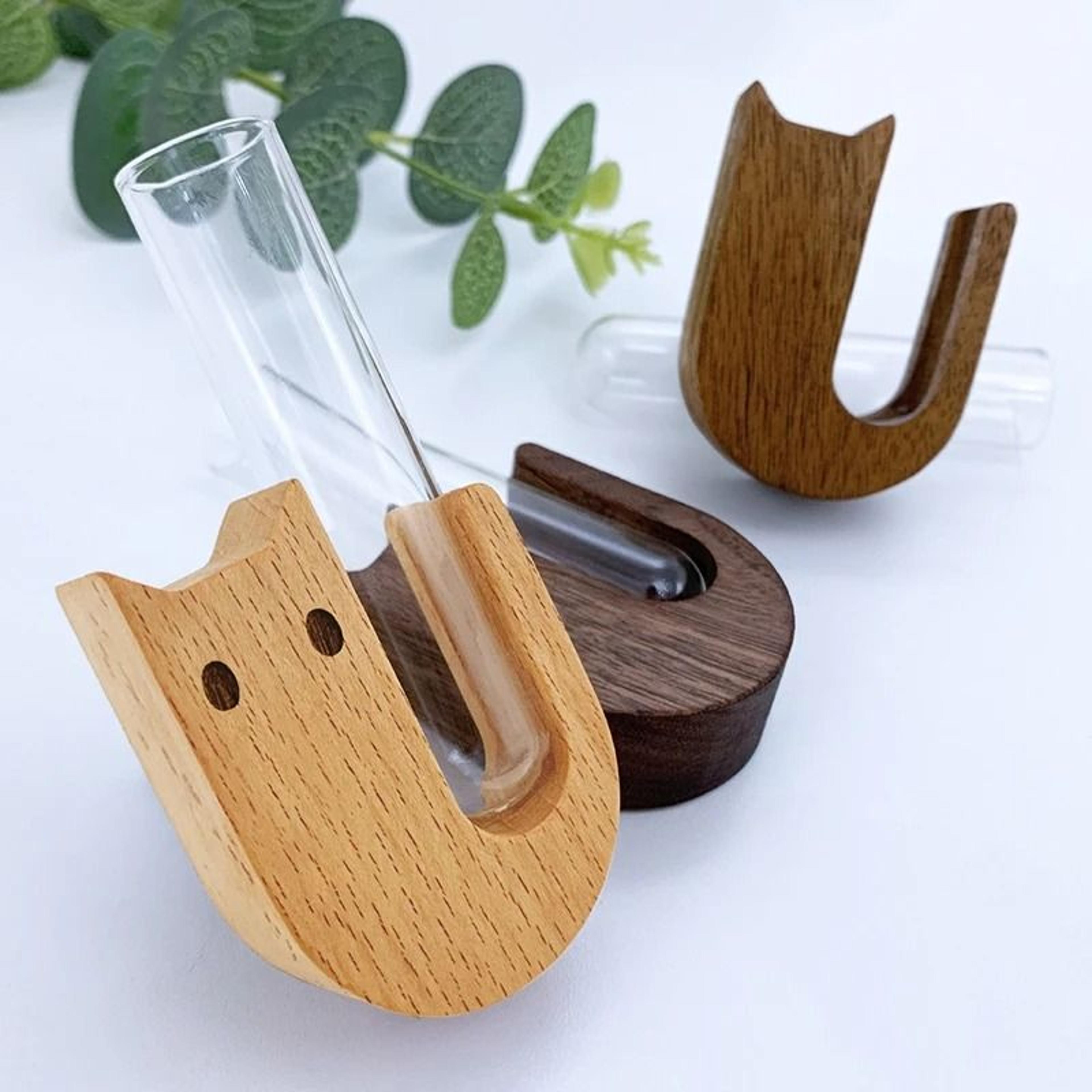 Cat Whisker Storage Jar  HighPerformance Wooden Test Tube Vase  Pet Hair Keepsake Magnet 1