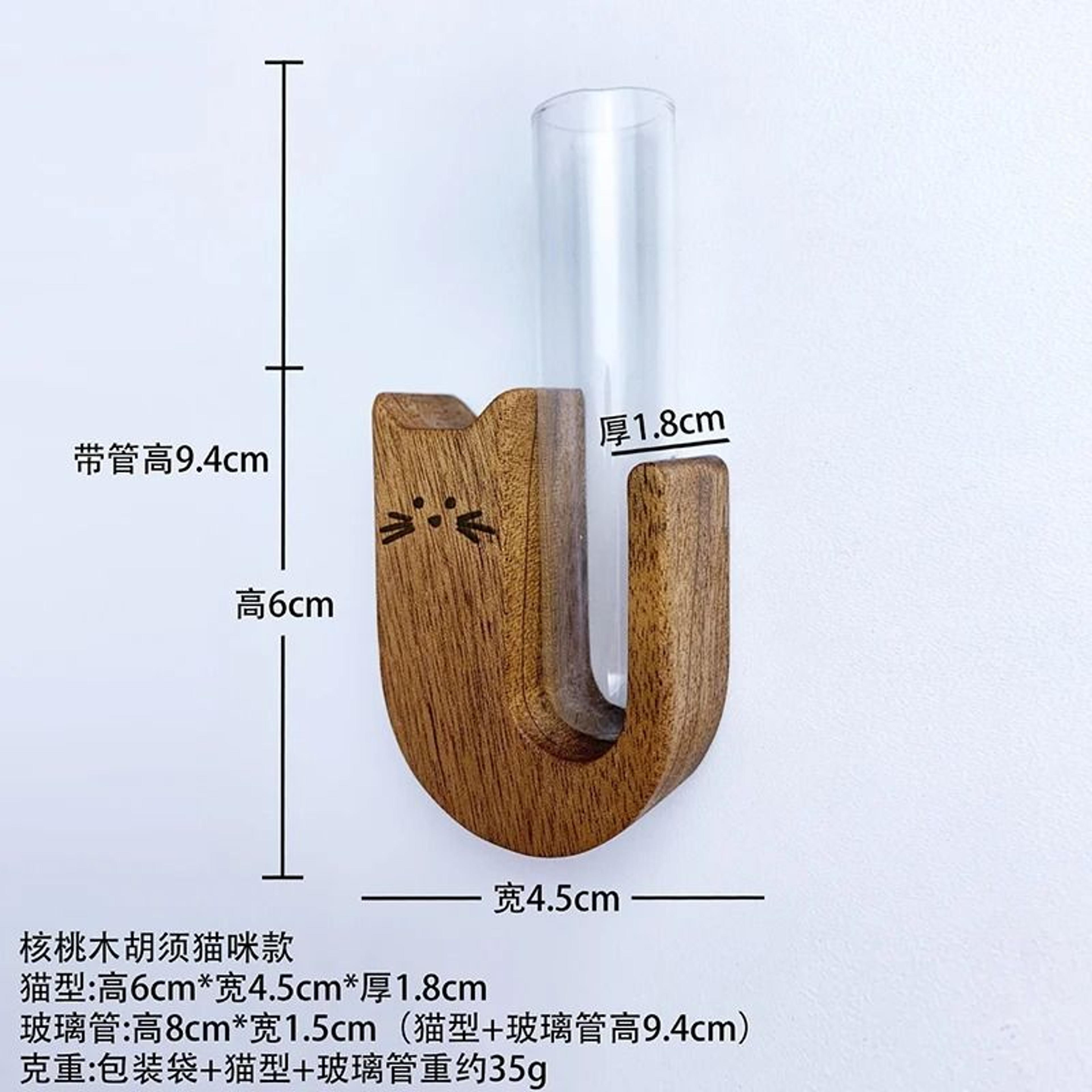 Cat Whisker Storage Jar  HighPerformance Wooden Test Tube Vase  Pet Hair Keepsake Magnet 15
