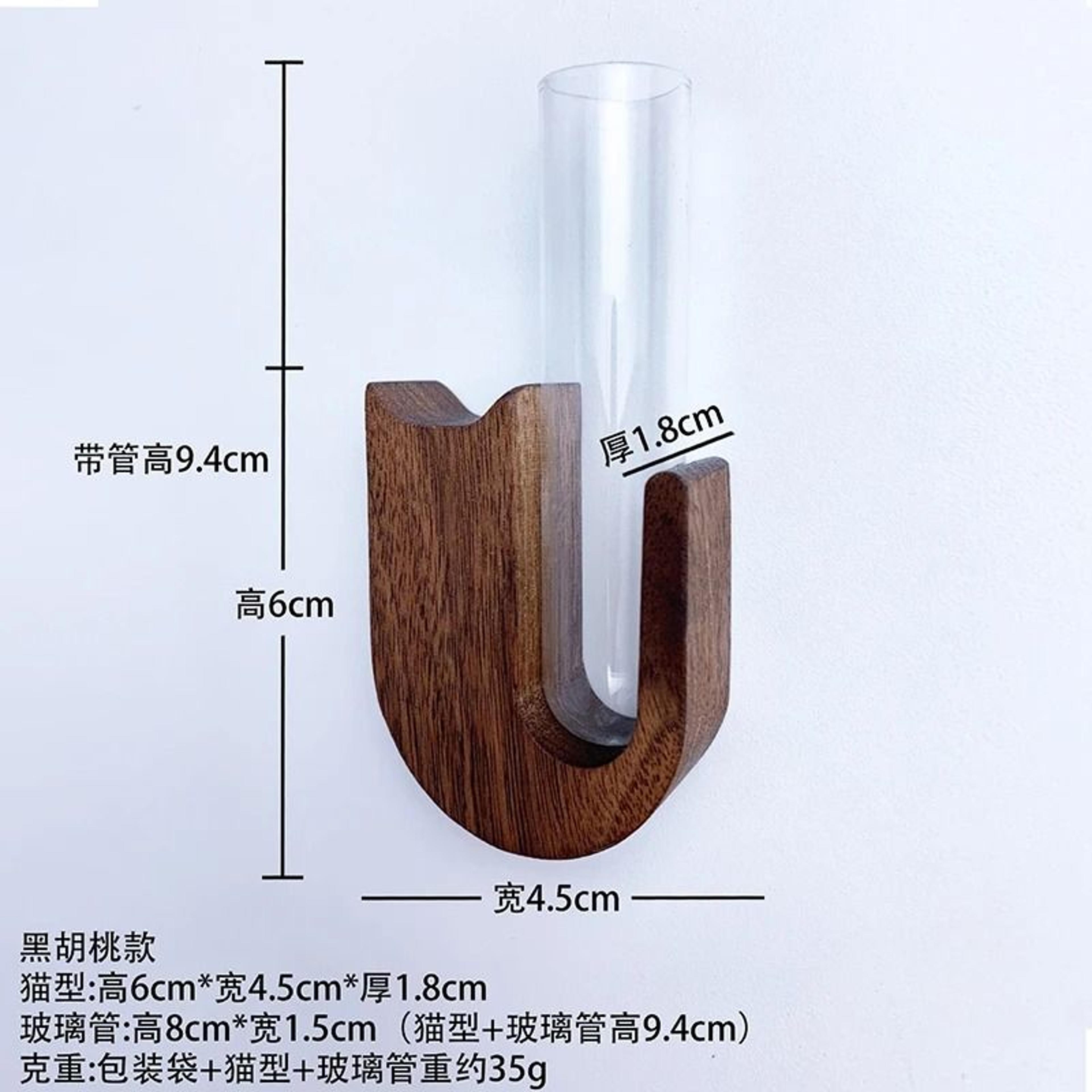 Cat Whisker Storage Jar  HighPerformance Wooden Test Tube Vase  Pet Hair Keepsake Magnet 6