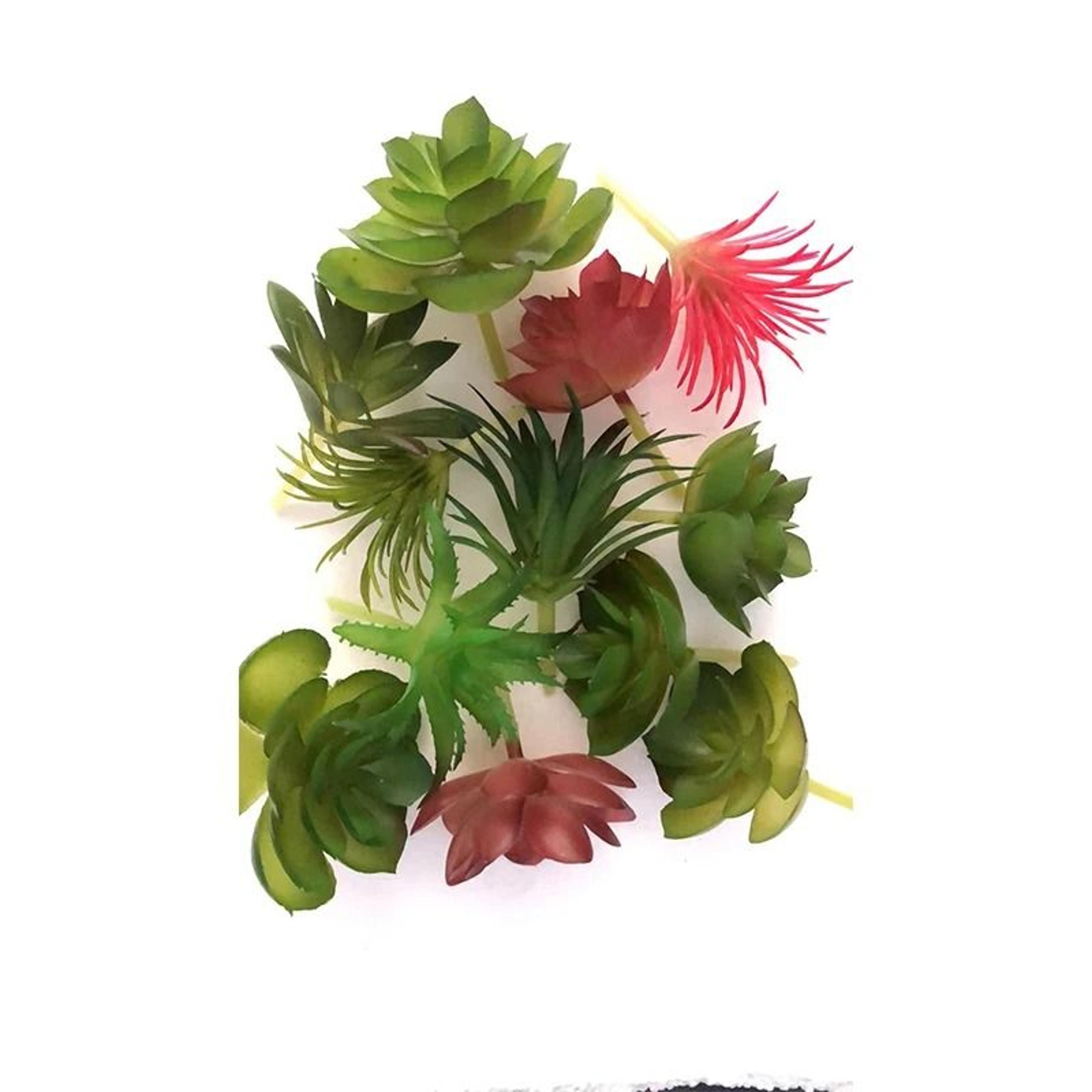 12Piece Green PVC Succulent Set  HighPerformance Faux Plant Collection For Home Garden  Small Bonsa 7