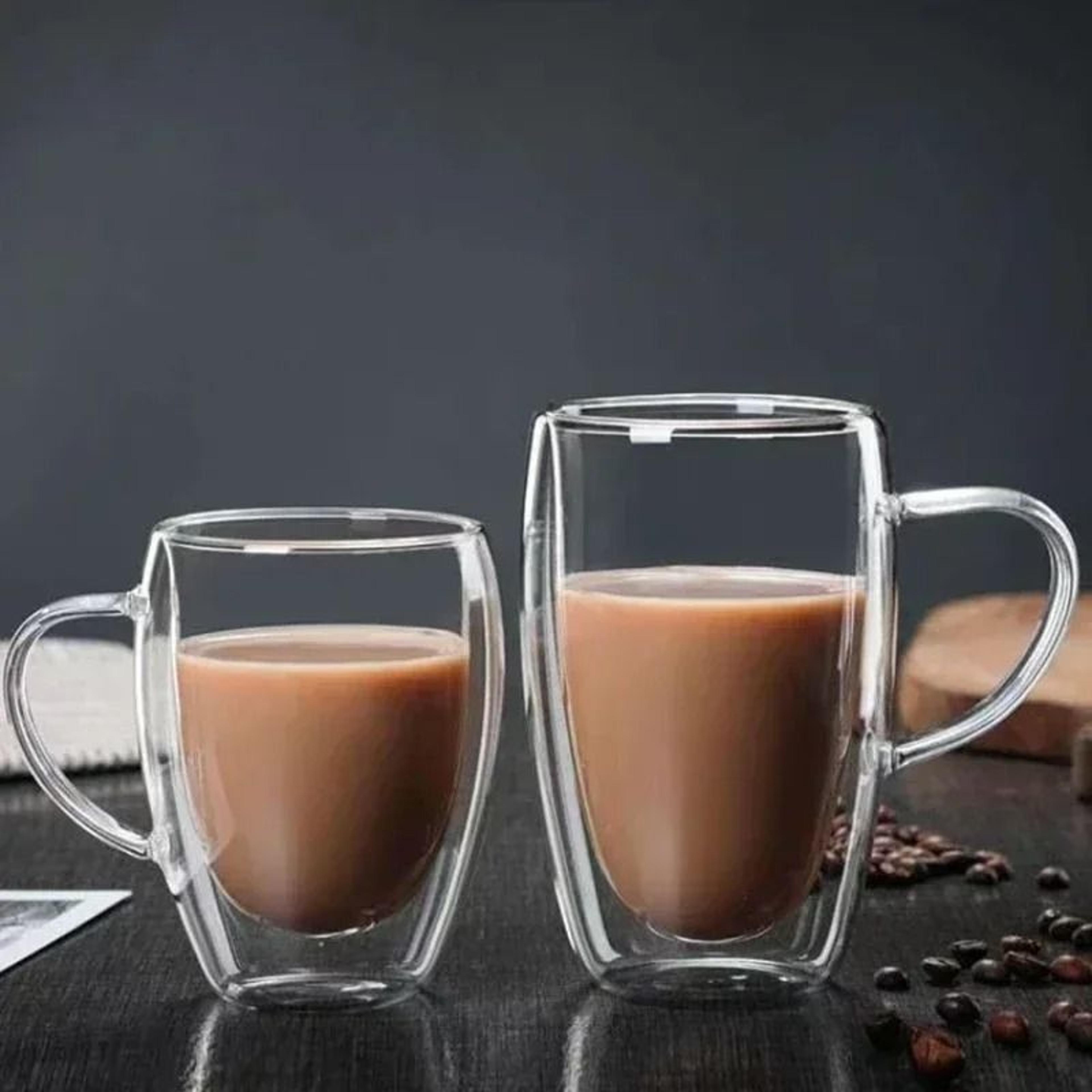 Transparent Double Wall High Borosilicate Glass Coffee Cup Insulated Milk Water Juice  Espresso Cup 3