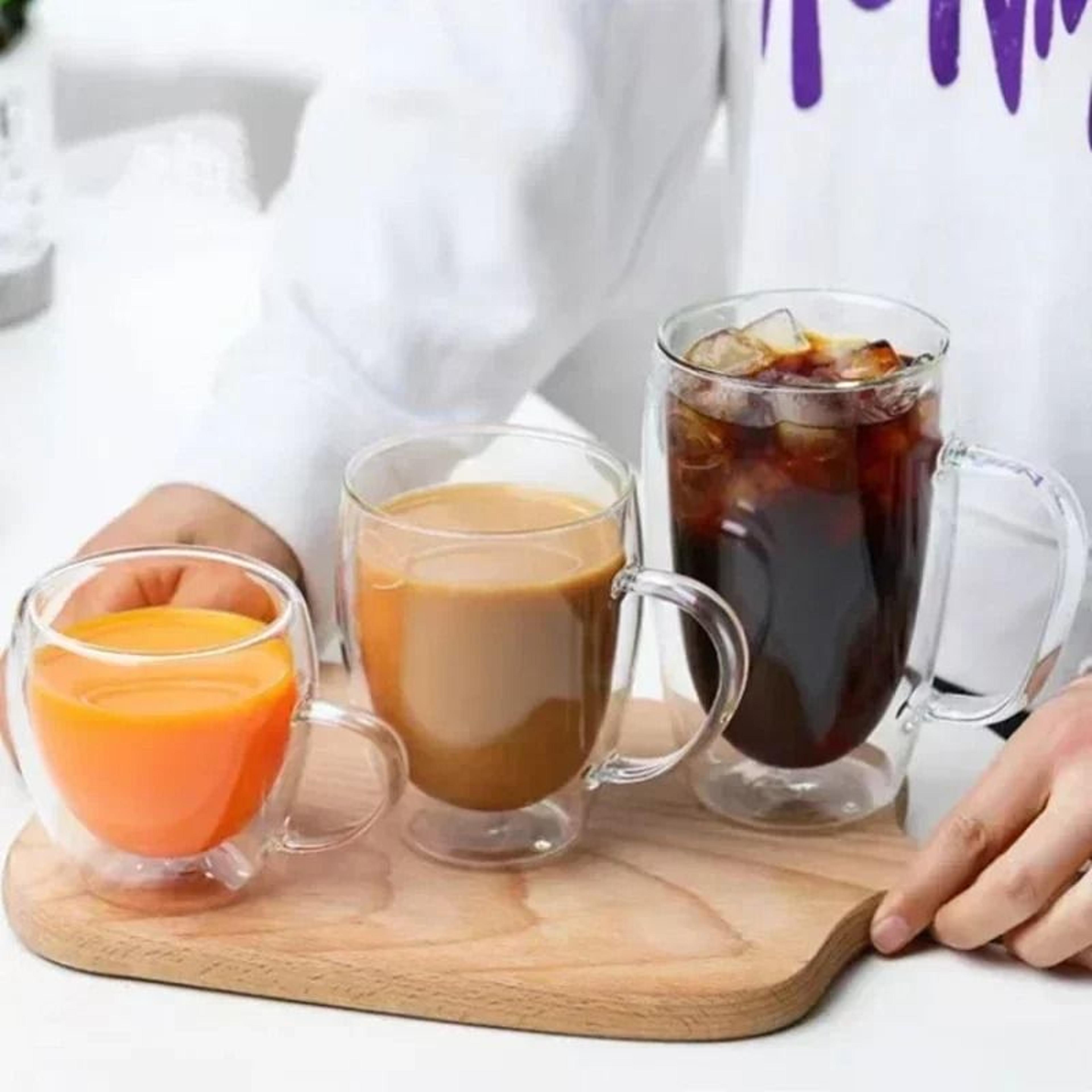 Transparent Double Wall High Borosilicate Glass Coffee Cup Insulated Milk Water Juice  Espresso Cup 4