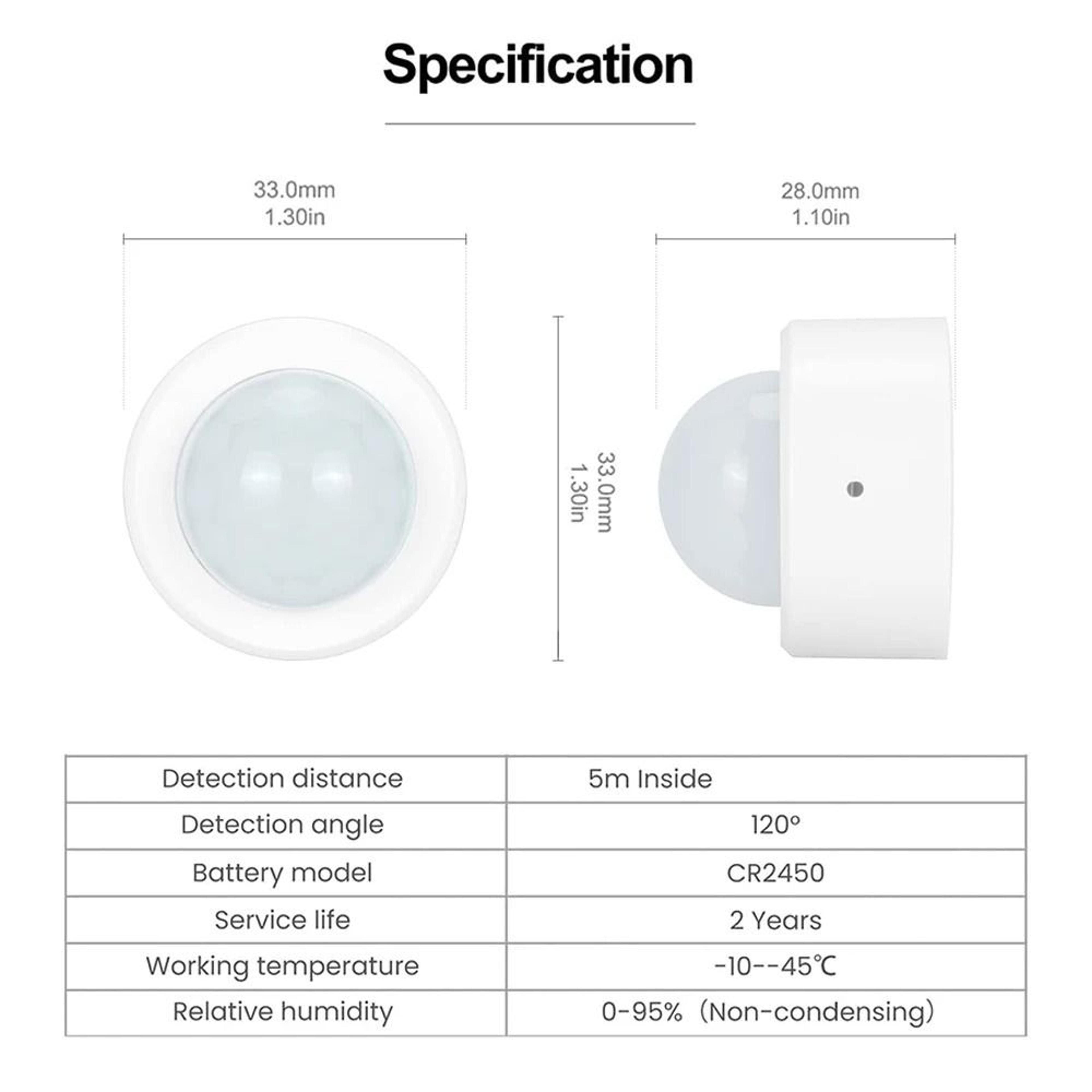 Ewelink Zigbee 30 Mini PIR Motion Sensor  Human Motion Infrared Detector Security Alarm 5
