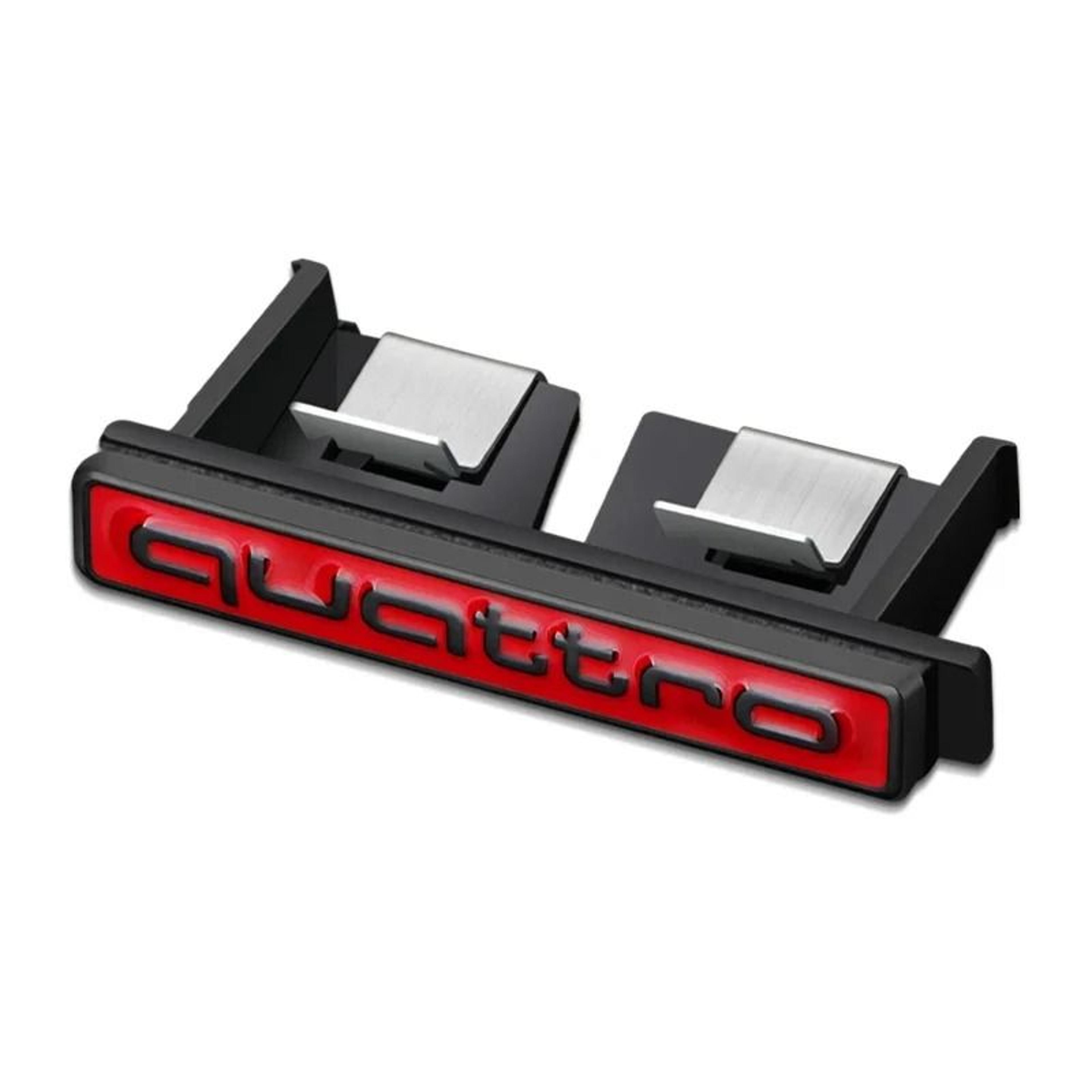Metal Quattro Front Grill Badge Emblem  3D Car Styling Sticker Decal For Audi A3 A4 A5 A6 Q3 Q5 Q7 13