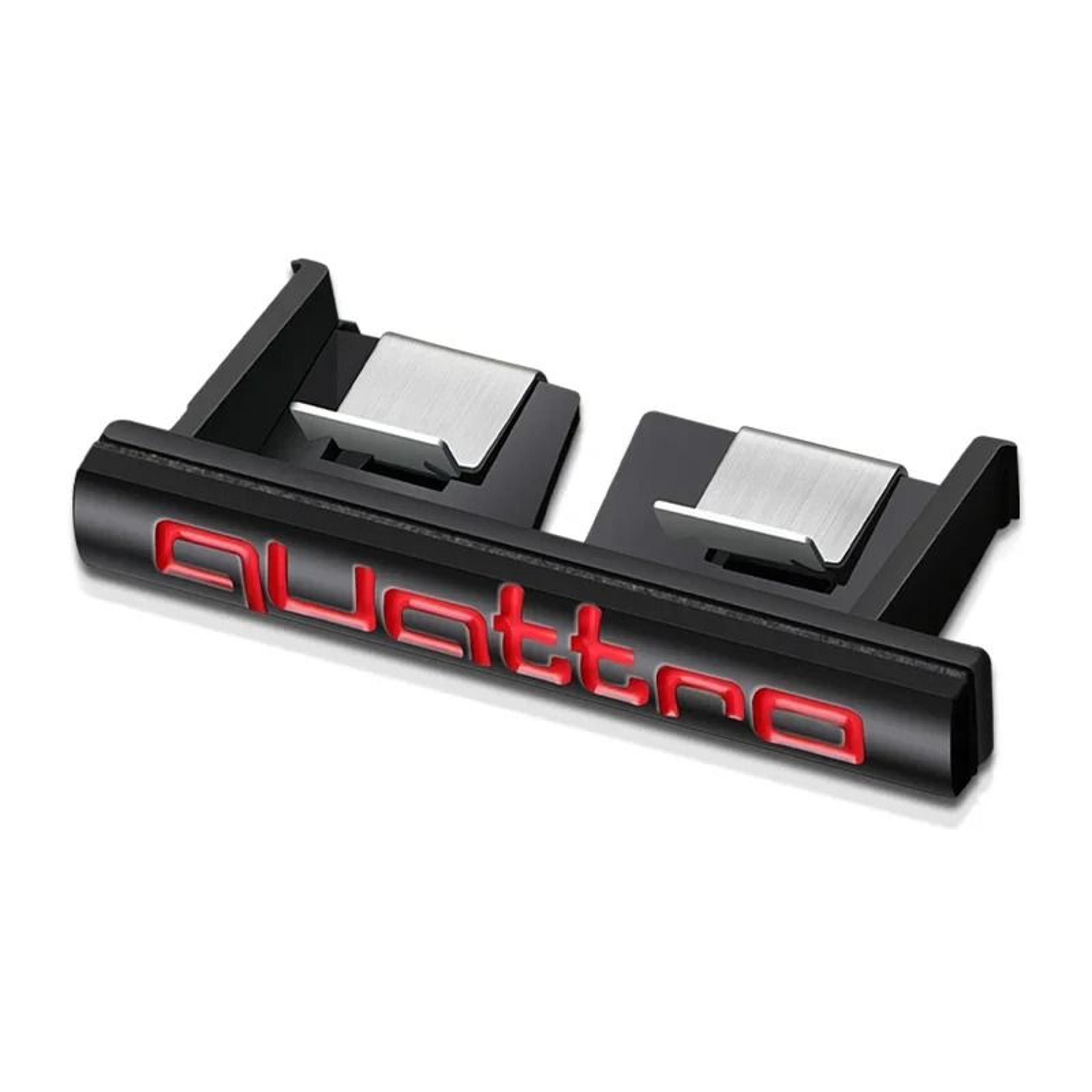 Metal Quattro Front Grill Badge Emblem  3D Car Styling Sticker Decal For Audi A3 A4 A5 A6 Q3 Q5 Q7 14