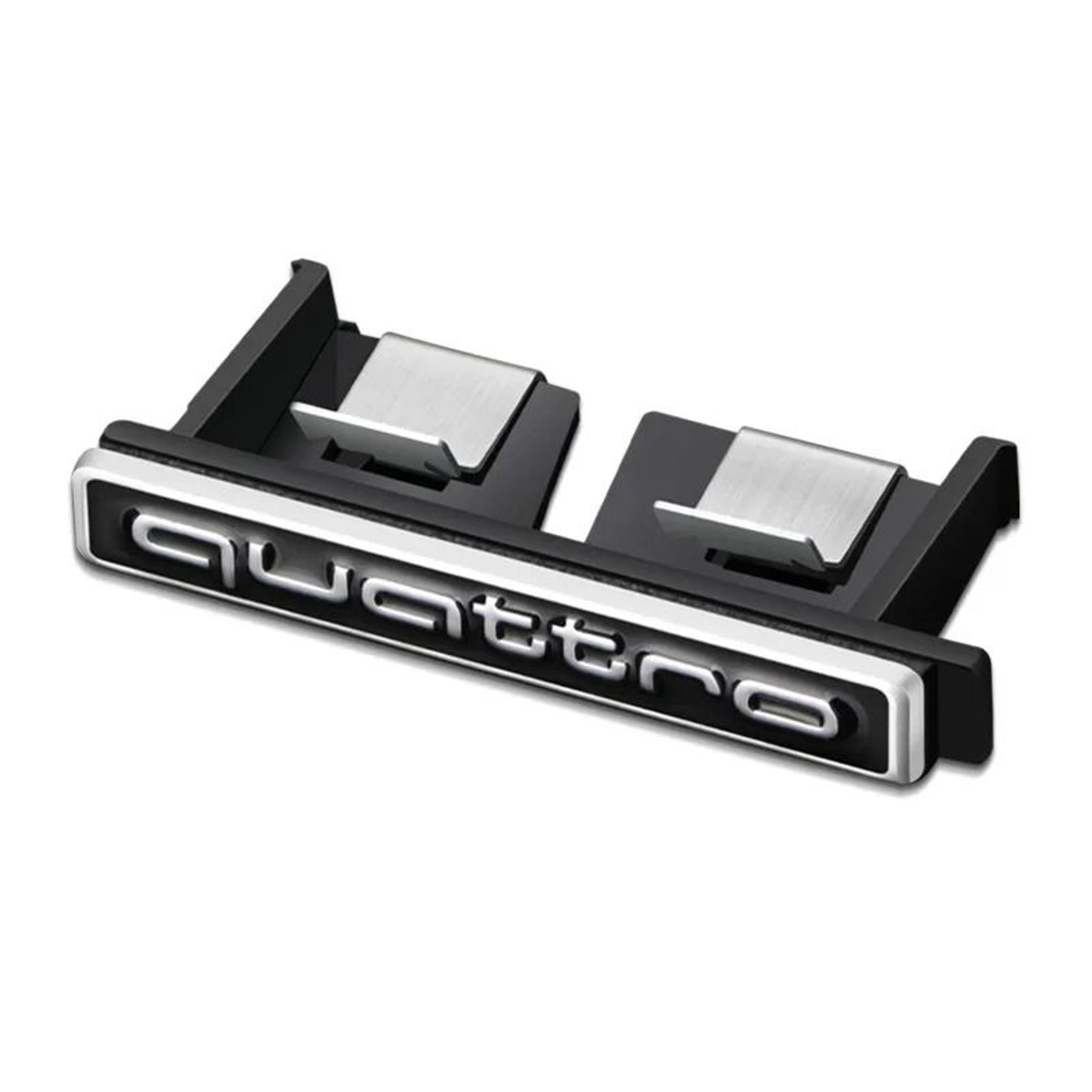 Metal Quattro Front Grill Badge Emblem  3D Car Styling Sticker Decal For Audi A3 A4 A5 A6 Q3 Q5 Q7 15