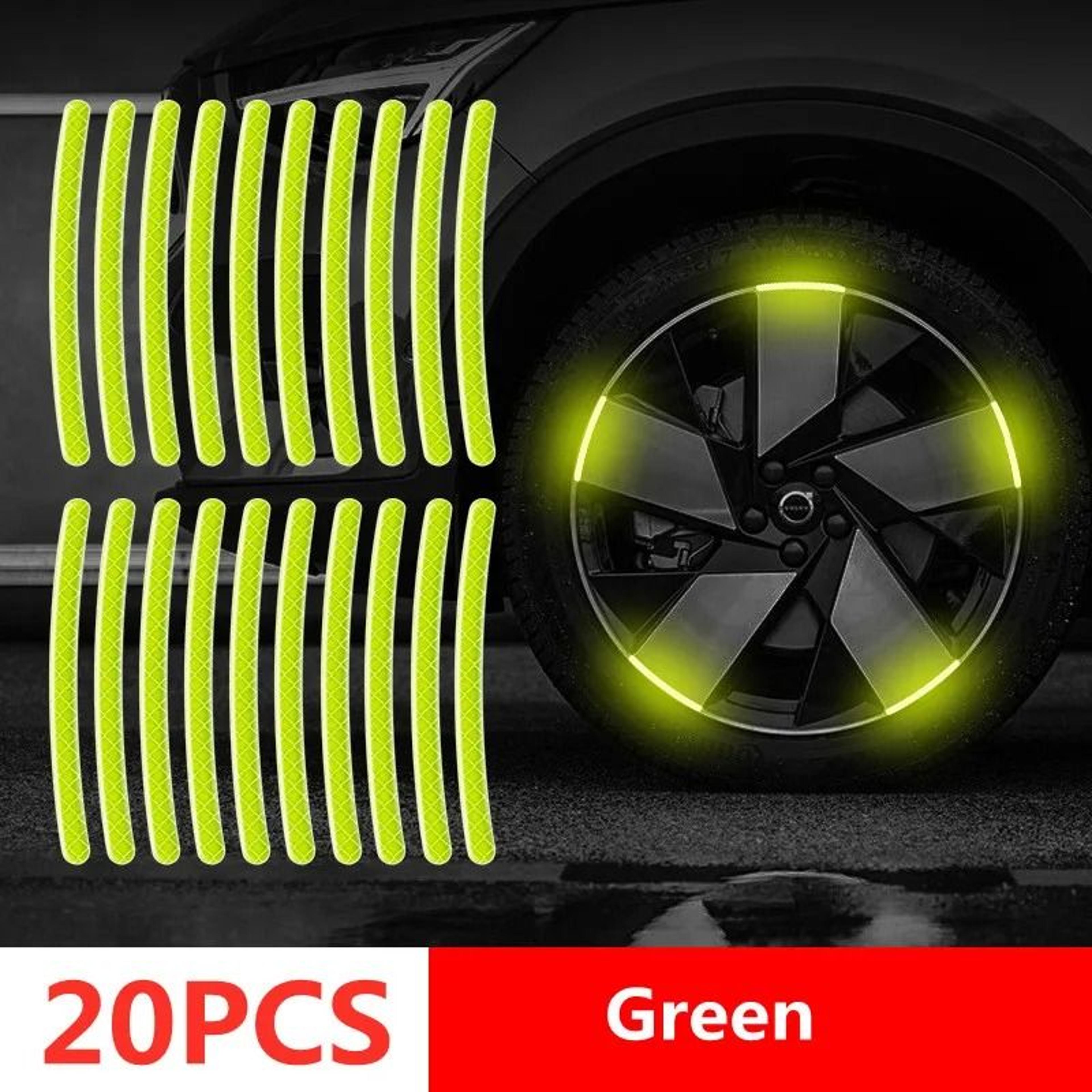 Car Wheel Hub Reflective Stripes  Door Handle Safety Warning Stickers  Rear Reflective Tape 21