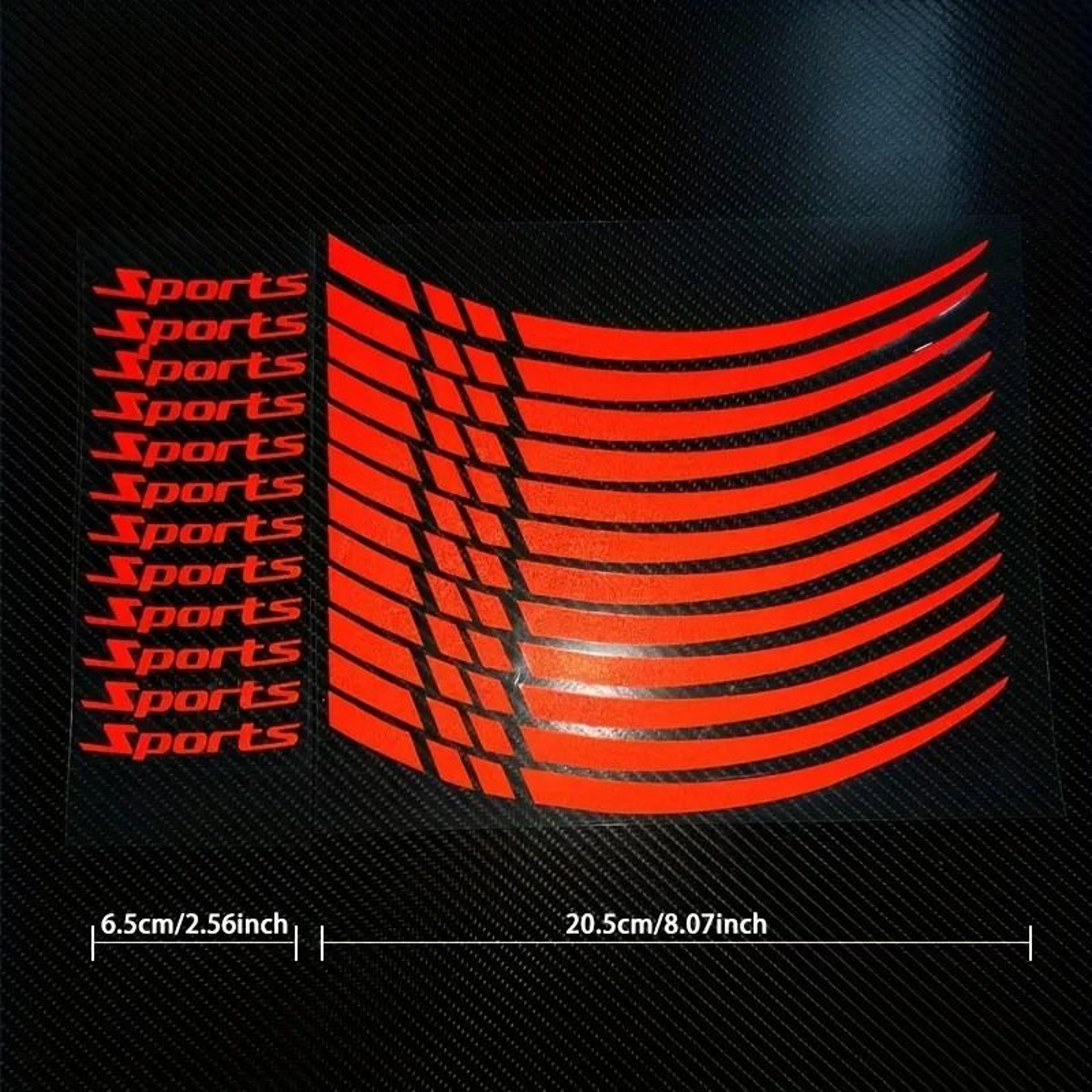 Universal Reflective Wheel Rim Stripe Decals  HighVisibility Safety Tape For 18 To 21 Wheels 5
