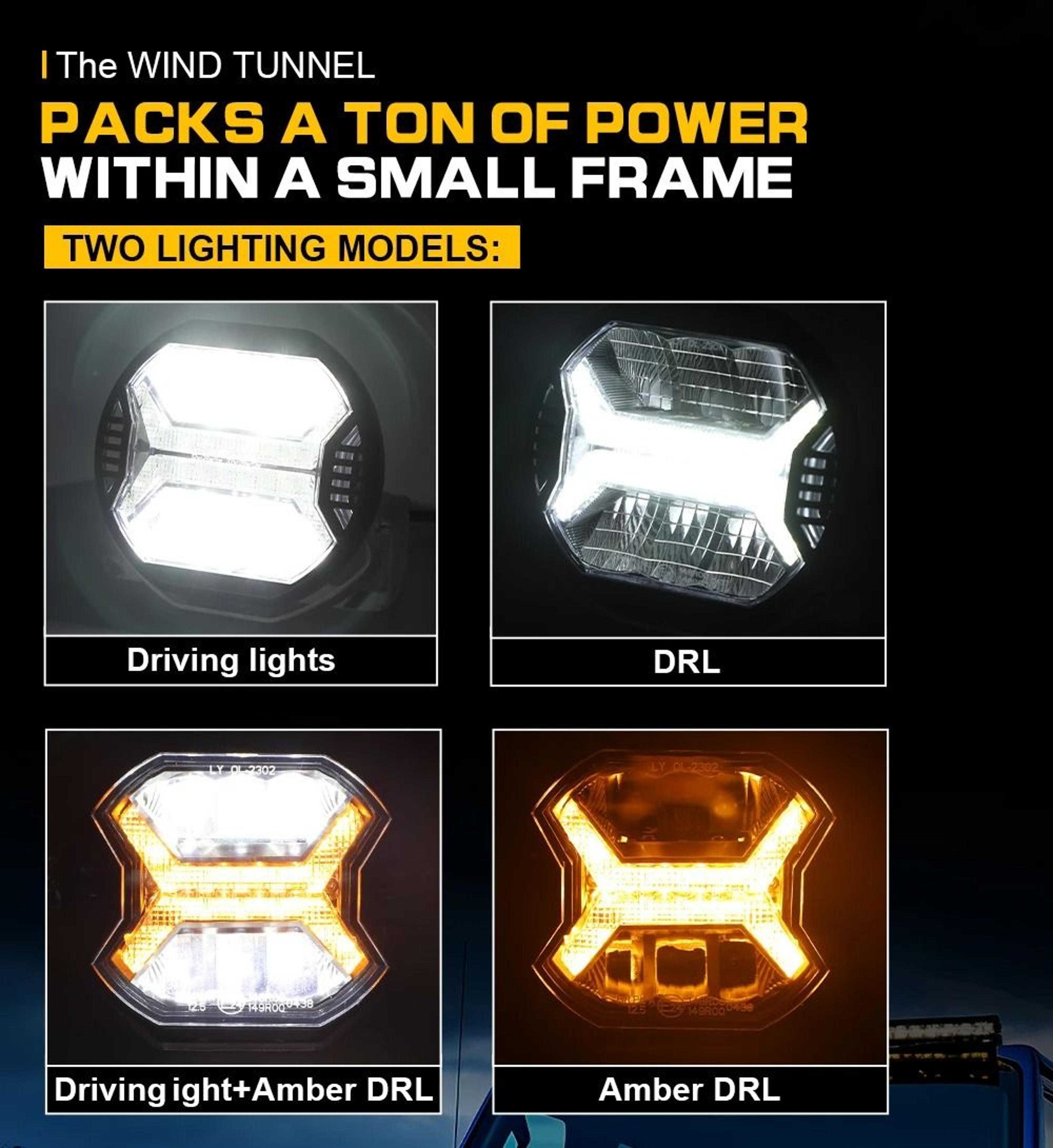 4Inch HighIntensity LED Offroad Work Light  Amber DRL Driving Light  Spotlight For 4x4 Trucks  Trac 1