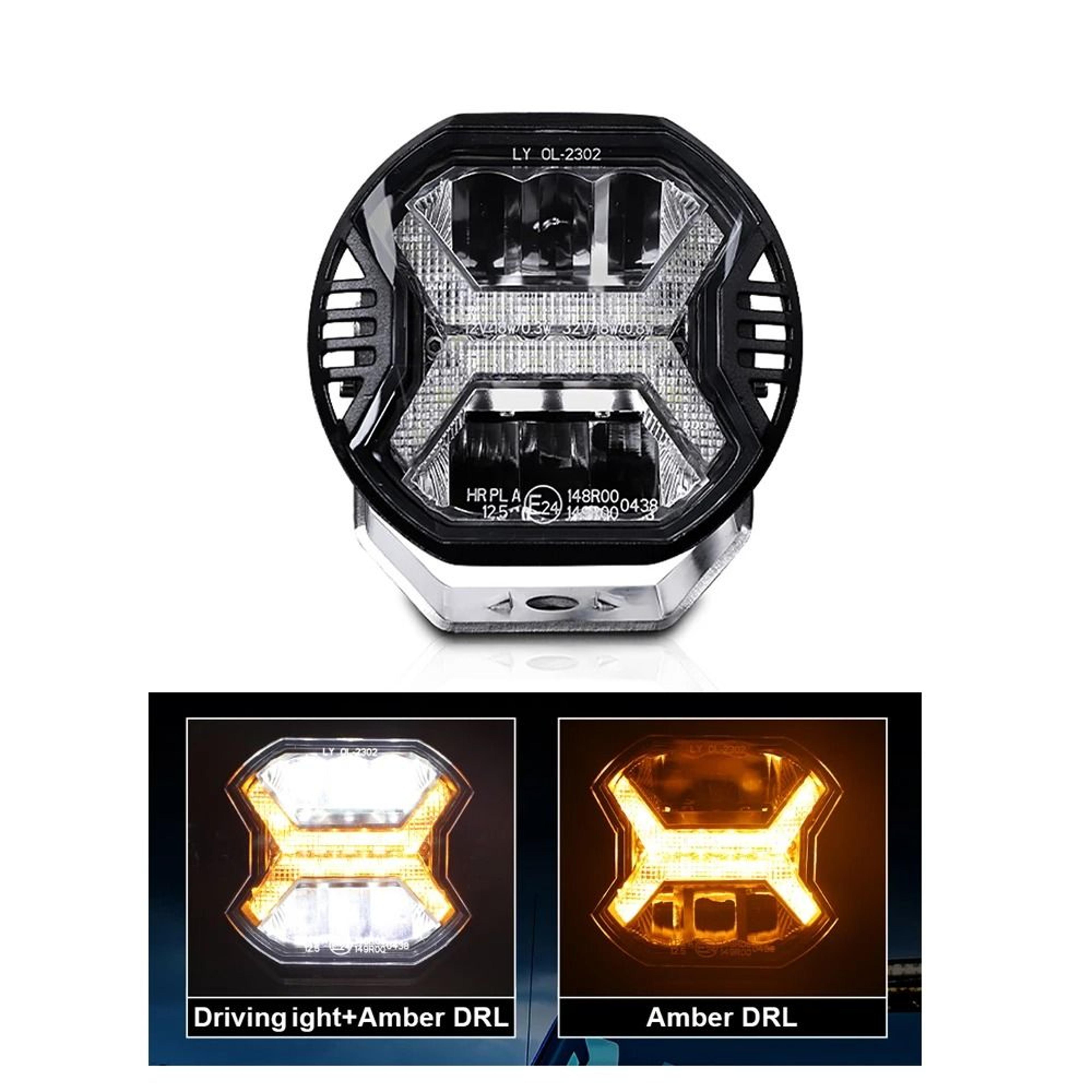 4Inch HighIntensity LED Offroad Work Light  Amber DRL Driving Light  Spotlight For 4x4 Trucks  Trac 7