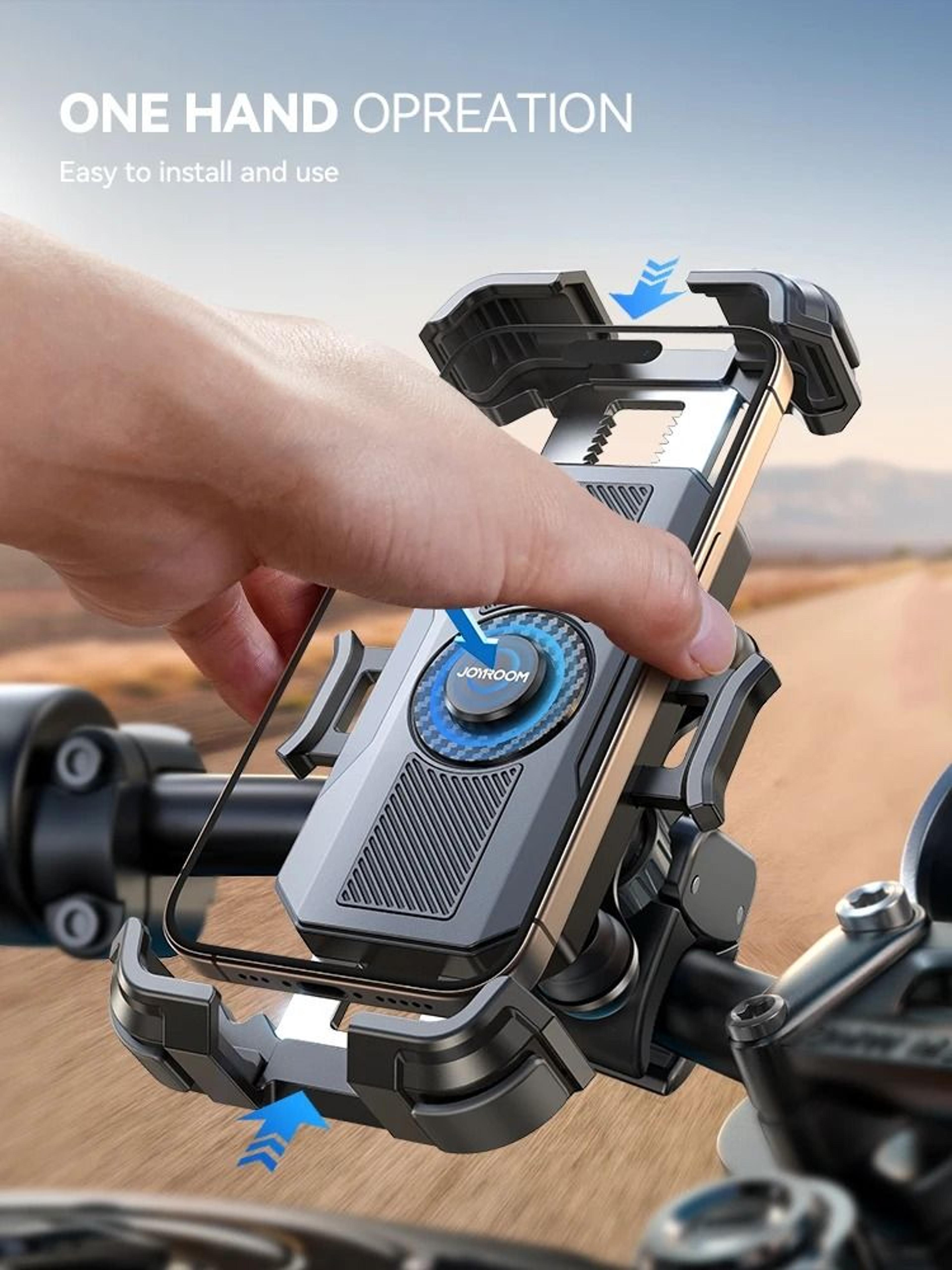 Joyroom HighIntensity Motorcycle Phone Mount  AntiVibration Handlebar Holder For 477in IPhone  Andr 2