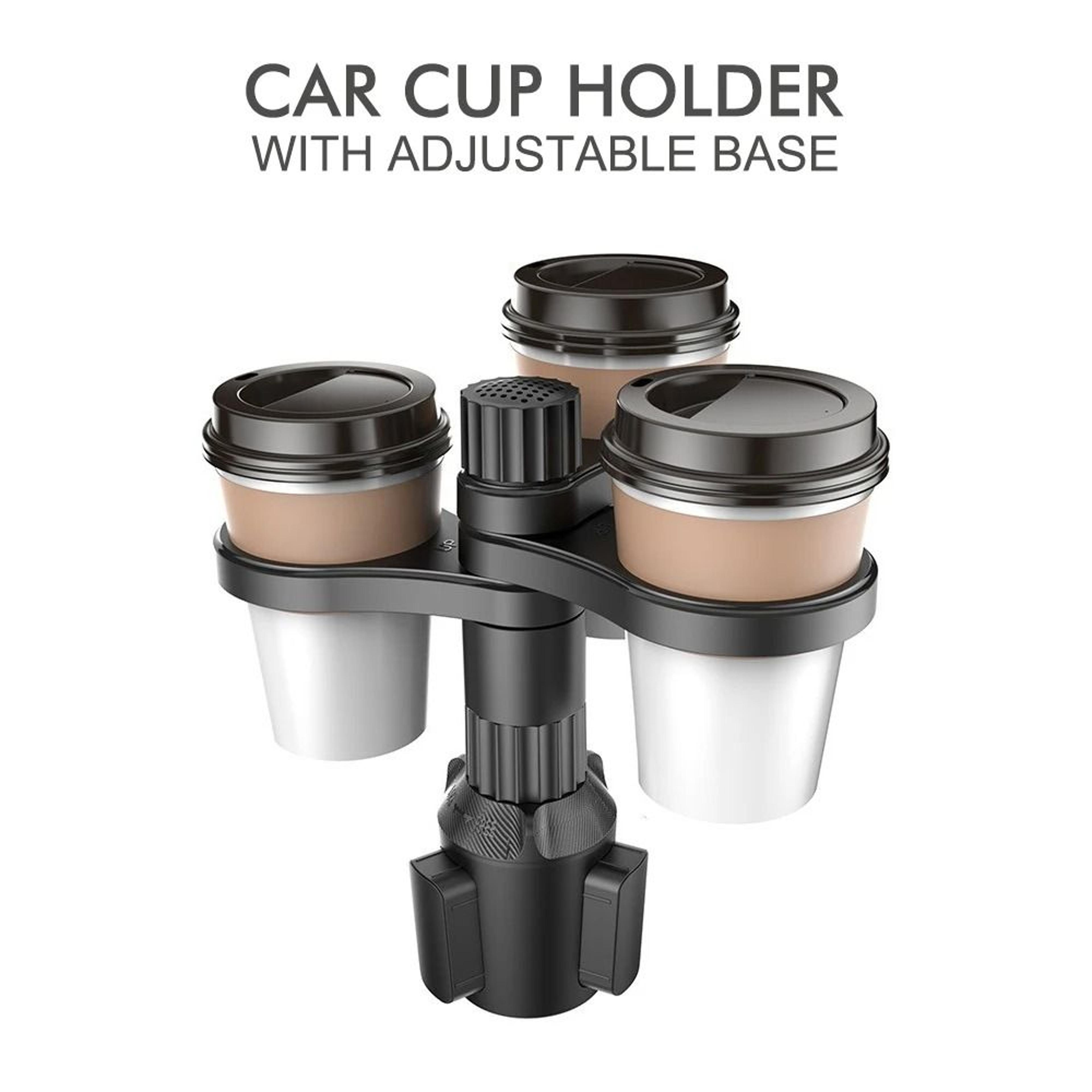 3In1 Rotating Car Cup Holder Expander  Adjustable MultiDrink Support  Beverage Bottle Bracket 1