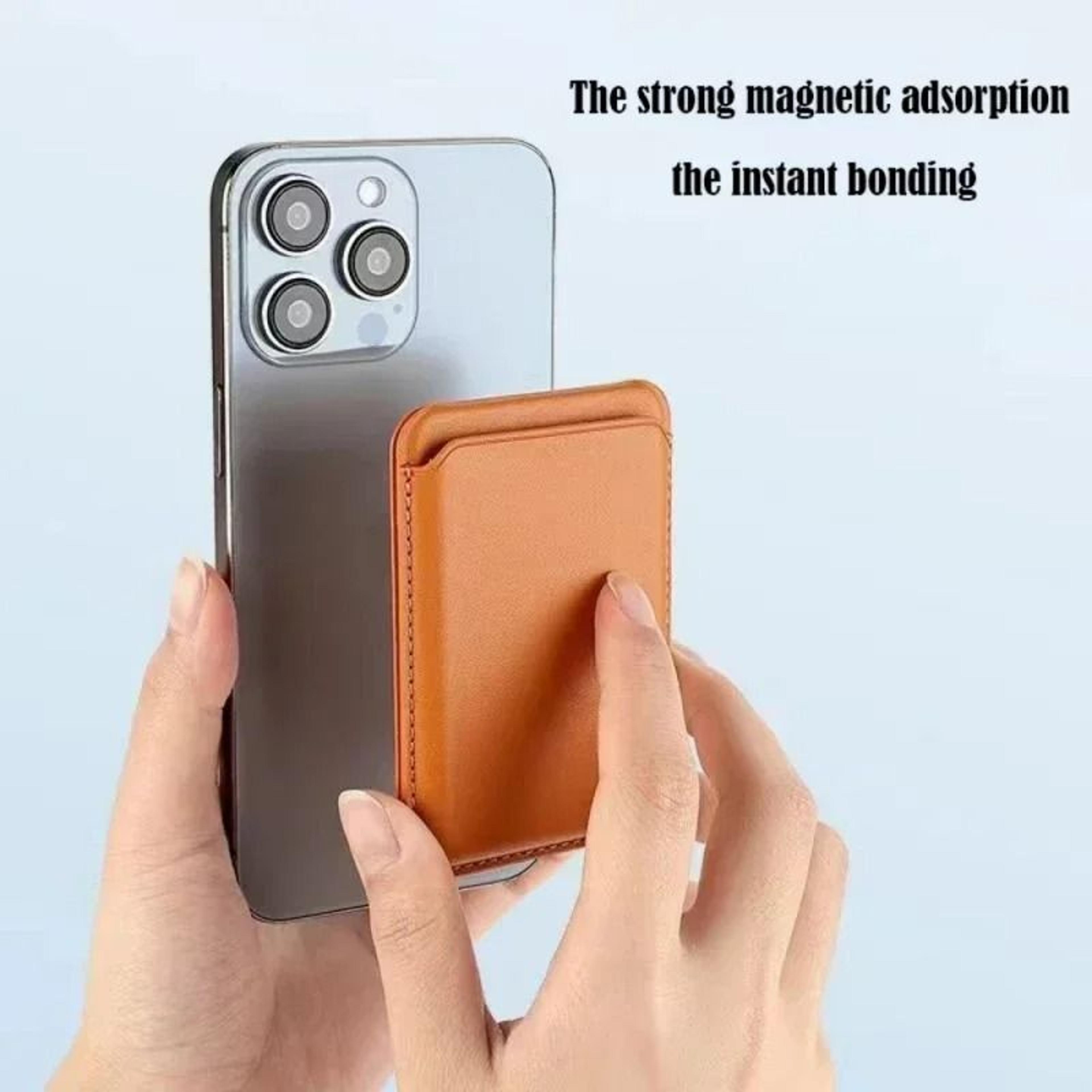 Strong Magnetic Leather Wallet With Hidden Stand  MagSafe Card Holder For IPhone 15 14 13 Pro Max 2
