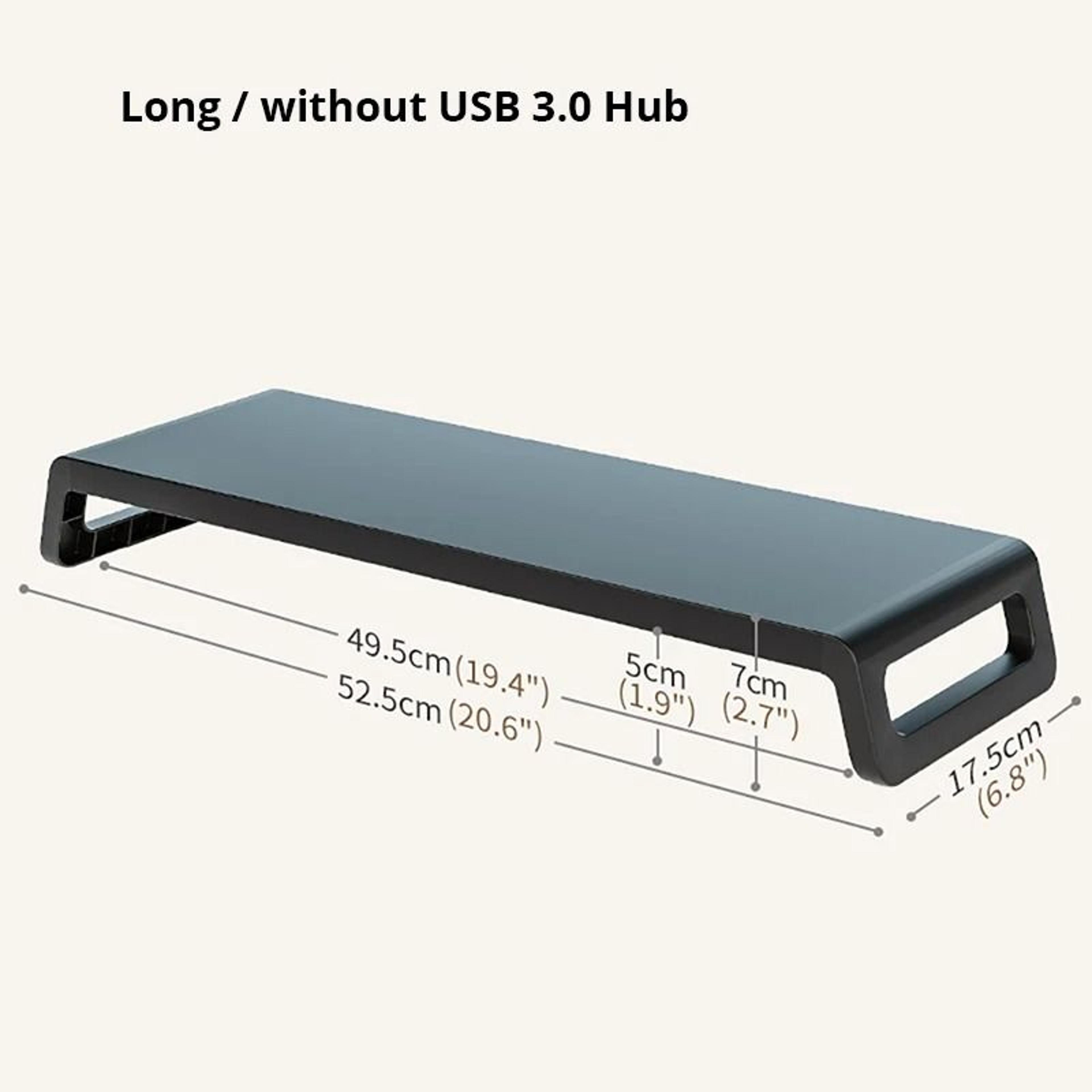 Ergonomic Computer Monitor Stand Riser  Desktop Organizer With USB 30 Hub  Peripheral Storage 6