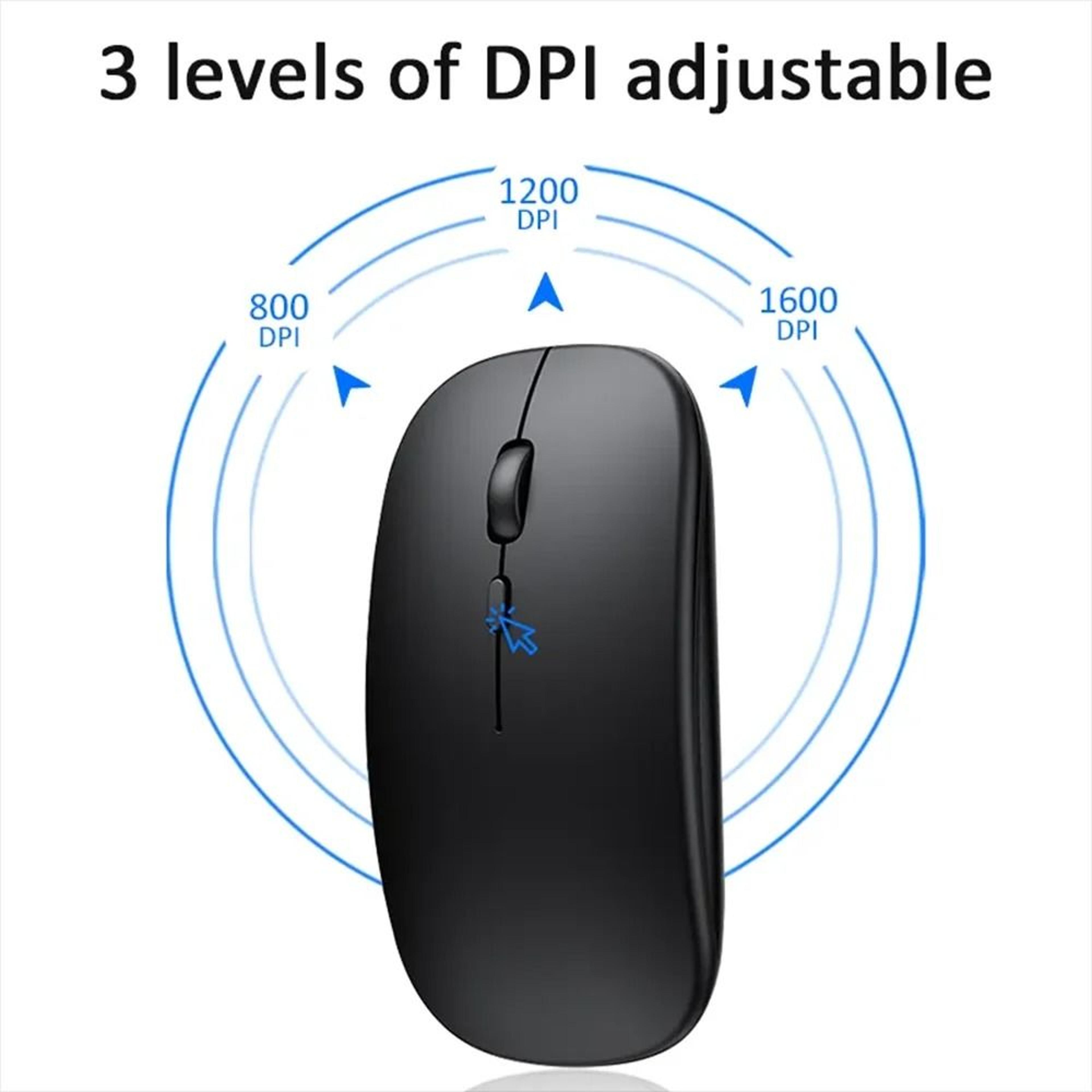 Slim Wireless Optical Mouse  1600DPI Ergonomic Quiet Mouse For Office  Gaming 2