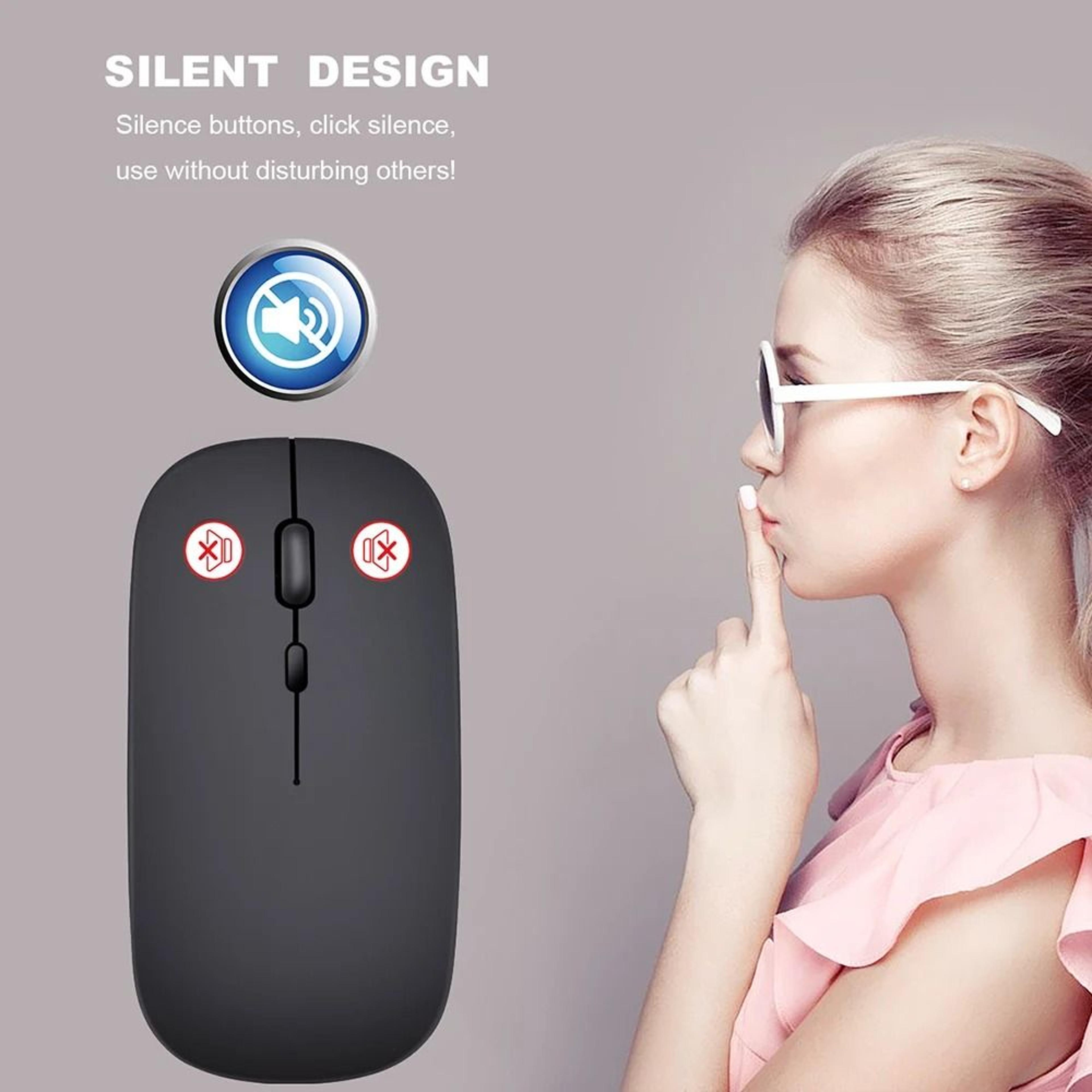 Slim Wireless Optical Mouse  1600DPI Ergonomic Quiet Mouse For Office  Gaming 3