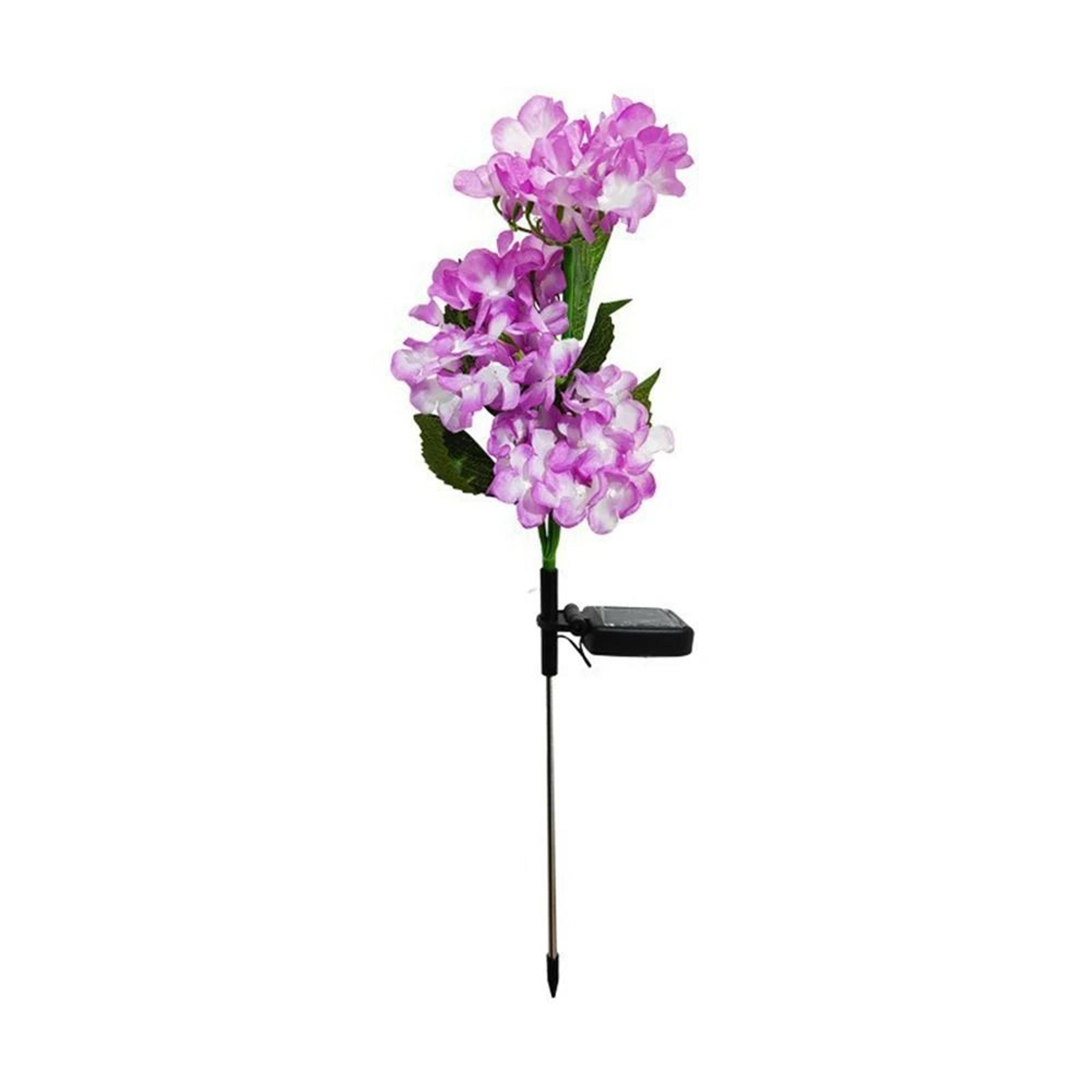3Head Solar Hydrangea  Rose Garden Lights  Decorative Floral LED Memorial Landscape Lighting 5