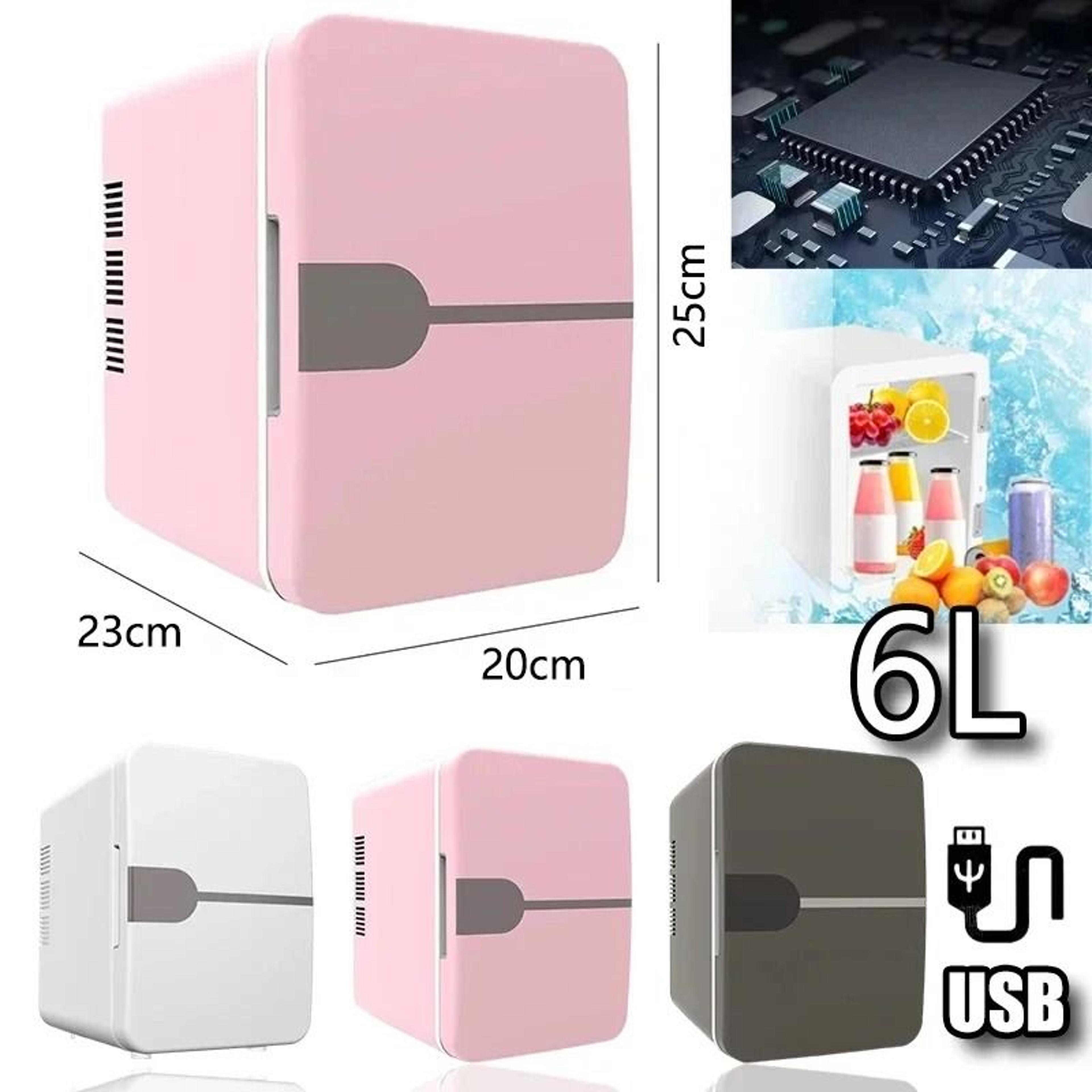 6l car mini fridge & beauty refrigerator | portable semiconductor skincare & makeup cooler/heater