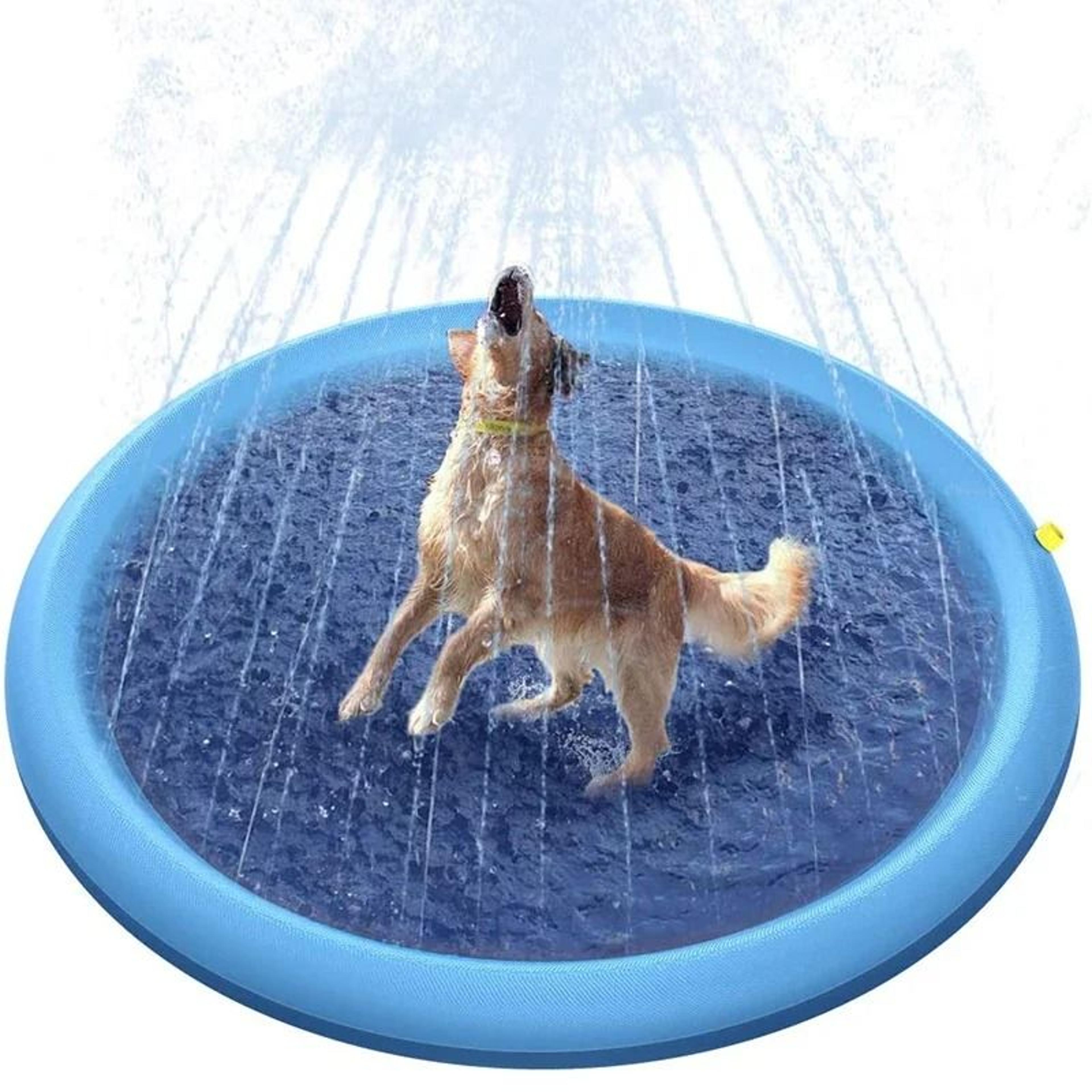 Summer Pet Sprinkler Pad  Inflatable Water Swimming Pool Cooling Mat  Outdoor Interactive Fountain  2