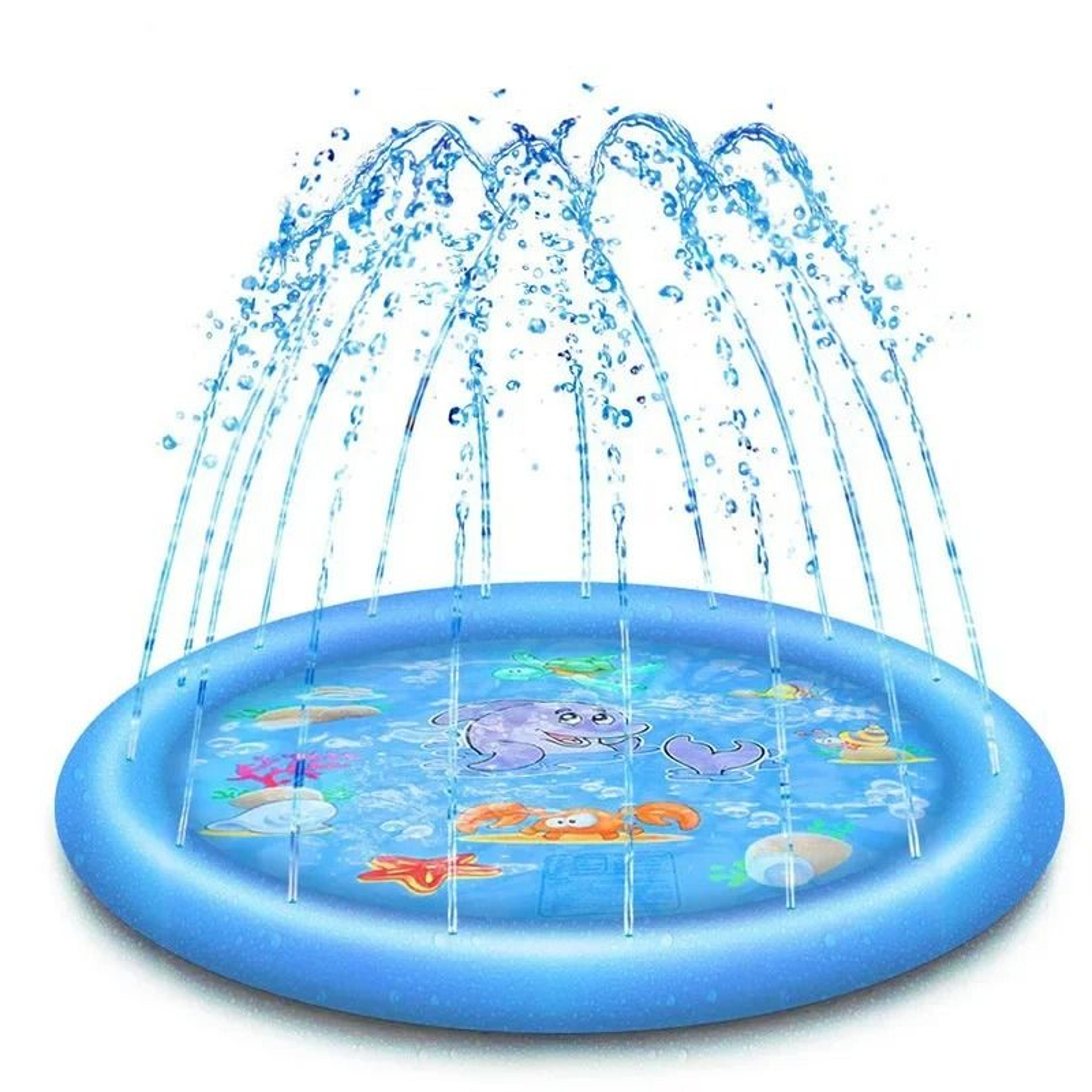 Summer Pet Sprinkler Pad  Inflatable Water Swimming Pool Cooling Mat  Outdoor Interactive Fountain  7
